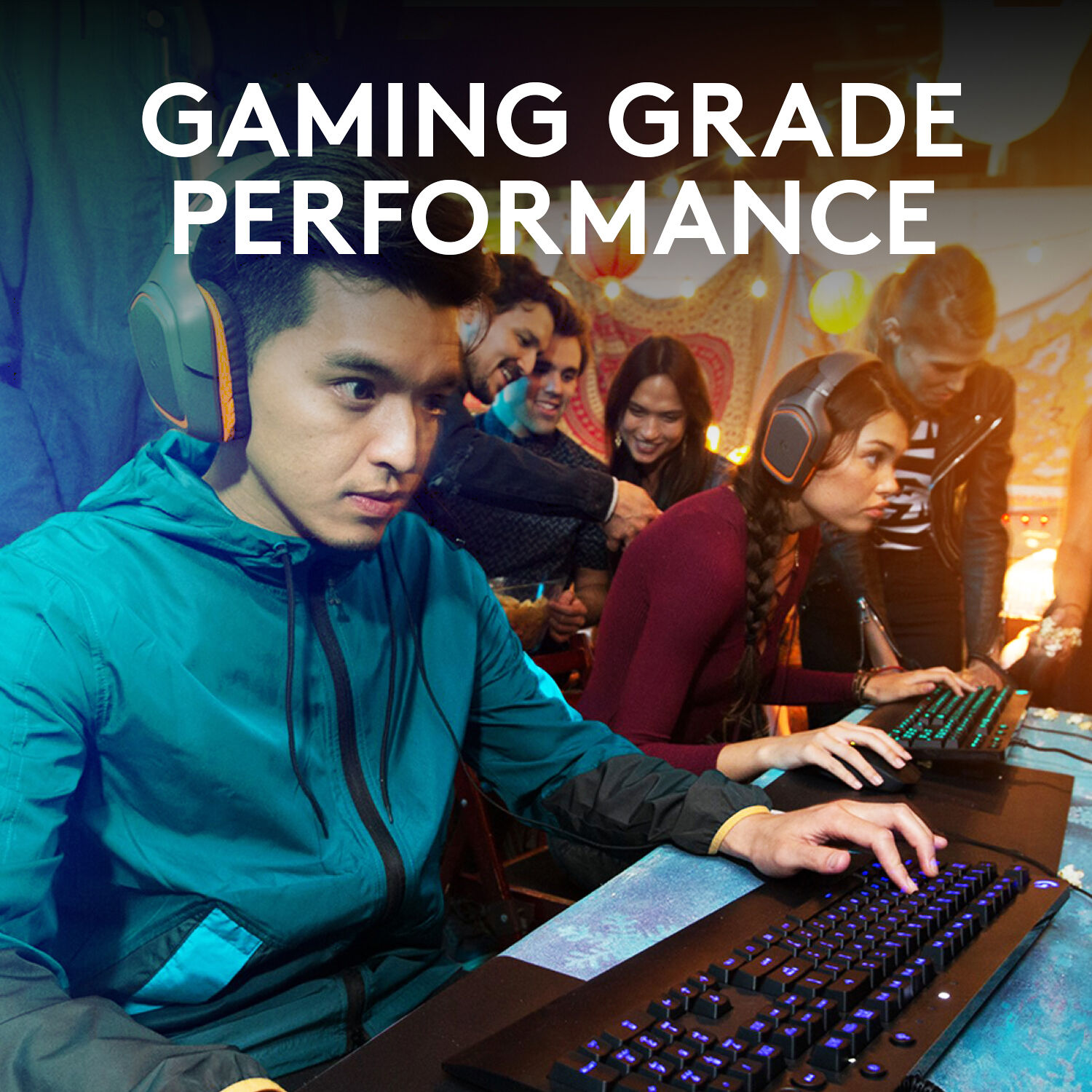 Logitech G213 Prodigy wired gaming keyboard with RGB backlighting and full-size layout — view 5
