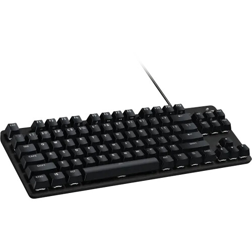 Logitech G413 SE tenkeyless wired gaming keyboard with white backlighting and aluminum top case — view 2