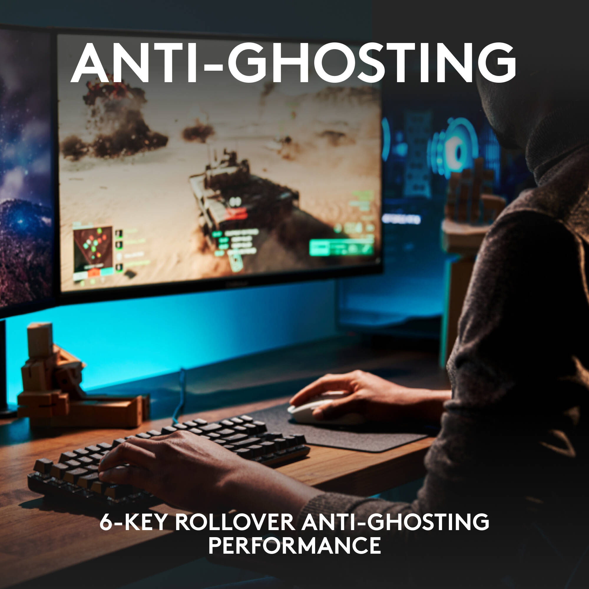 Logitech G413 SE tenkeyless wired gaming keyboard with white backlighting and aluminum top case — view 9