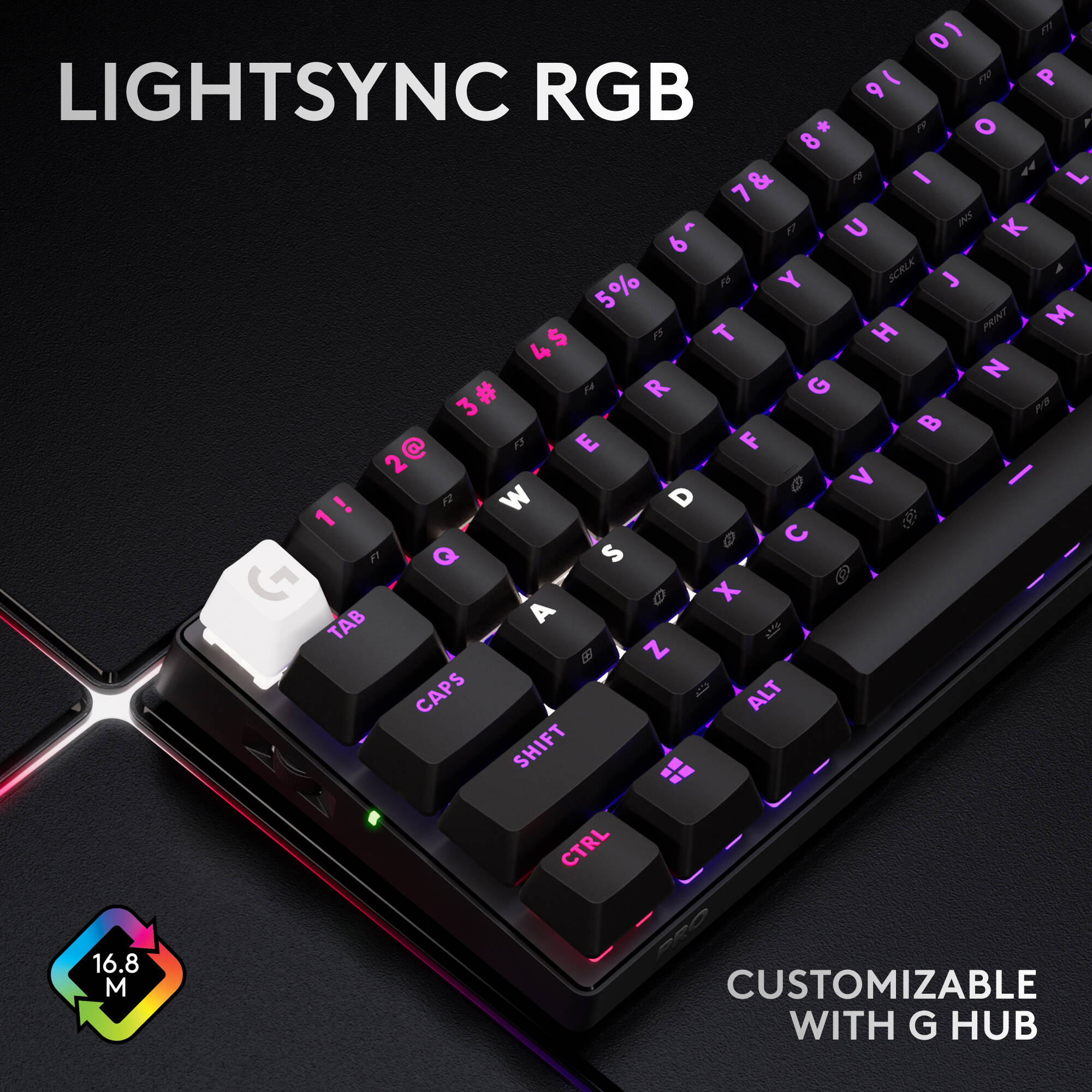 Logitech Pro X 60 wireless gaming keyboard in compact 60% layout — view 8