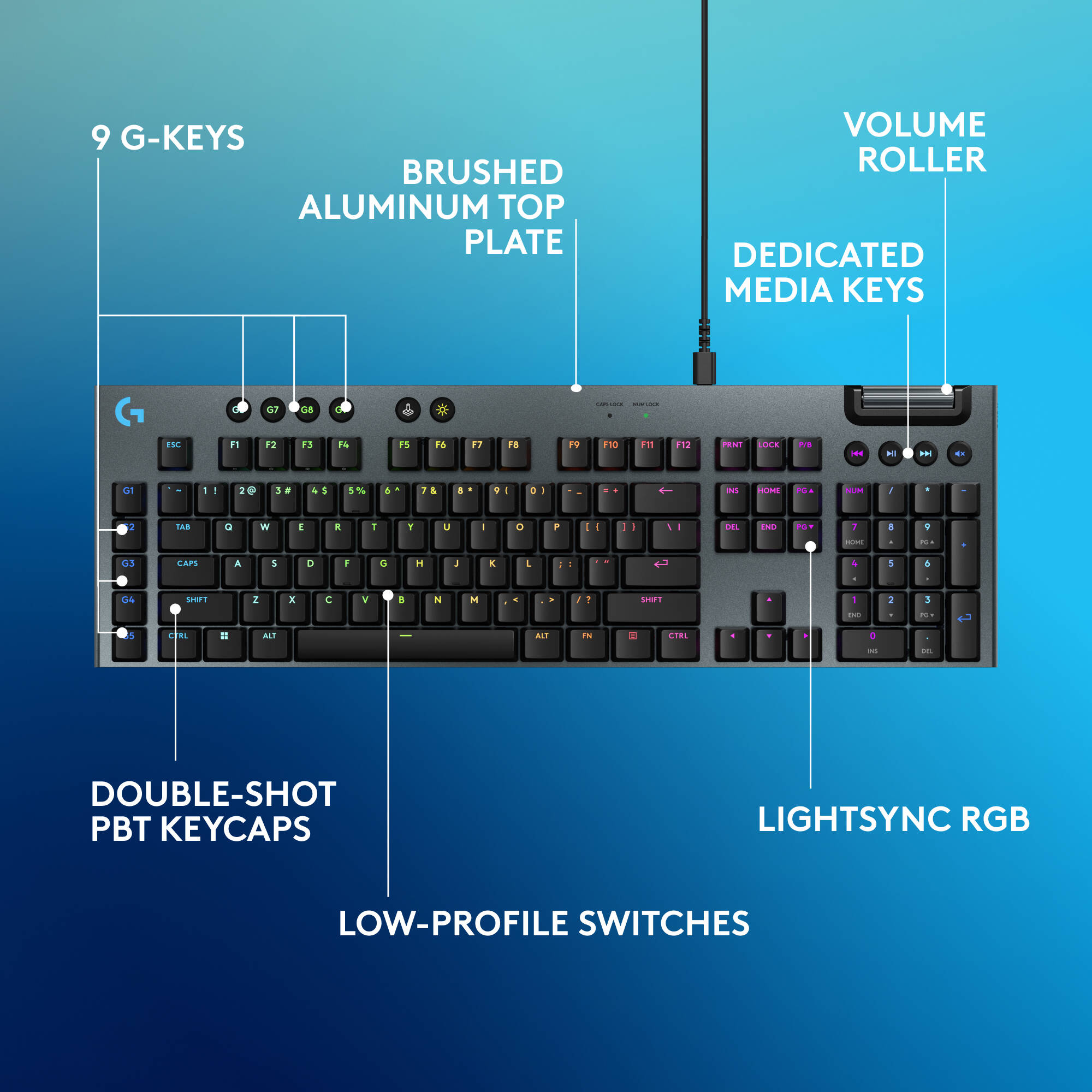 Logitech G915 X Tactile wireless low-profile mechanical keyboard for Mac — view 6