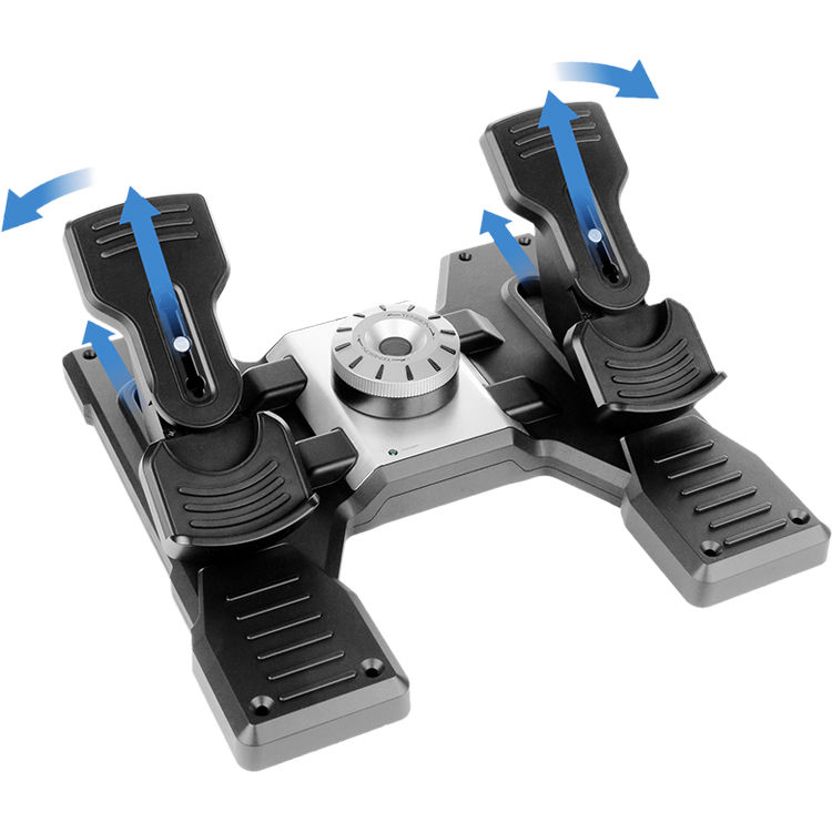 Logitech PC Pro Flight Rudder Pedals for PC flight simulation with toe brakes — view 3