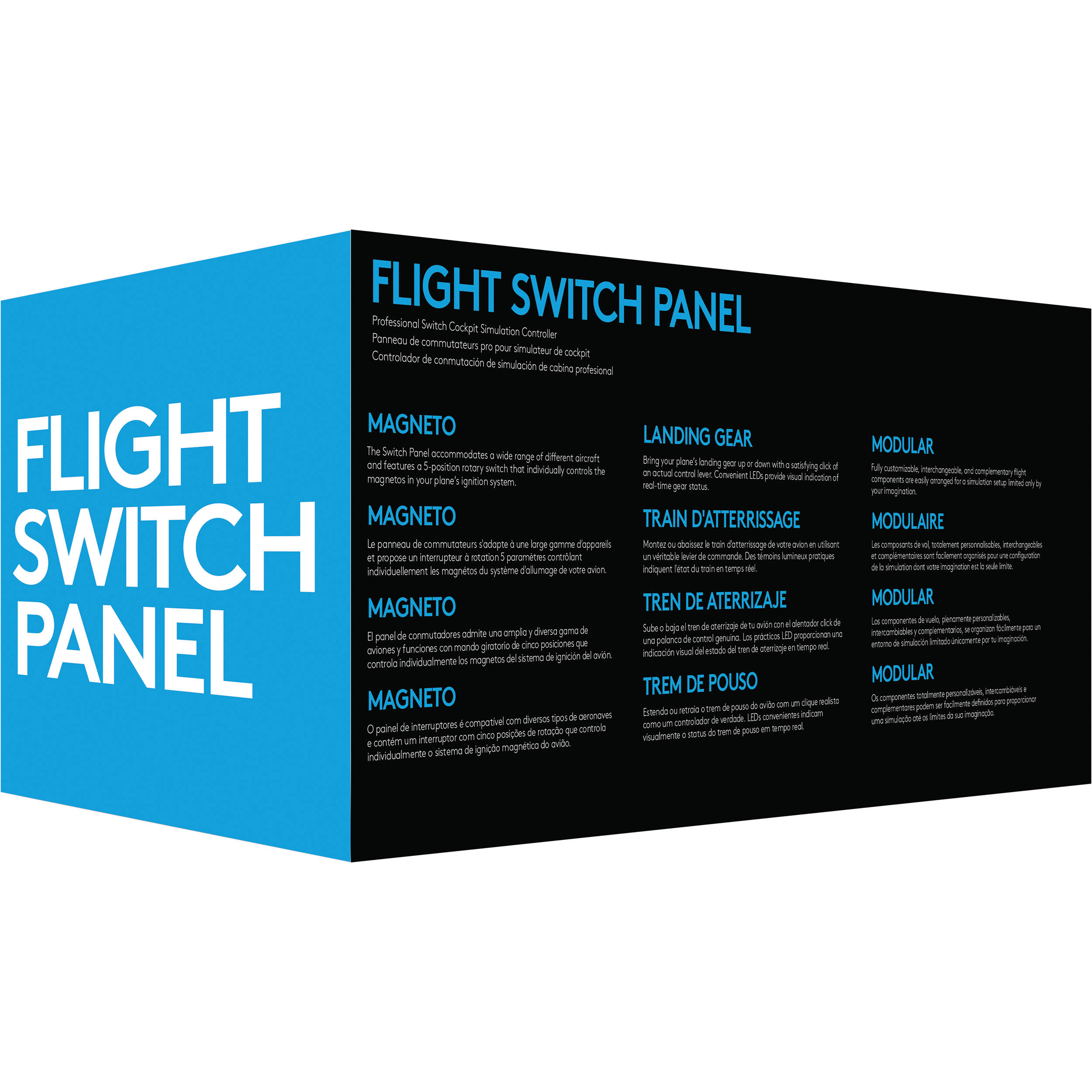 Logitech PC Pro Flight Switch Panel for PC flight simulation cockpit control — view 5