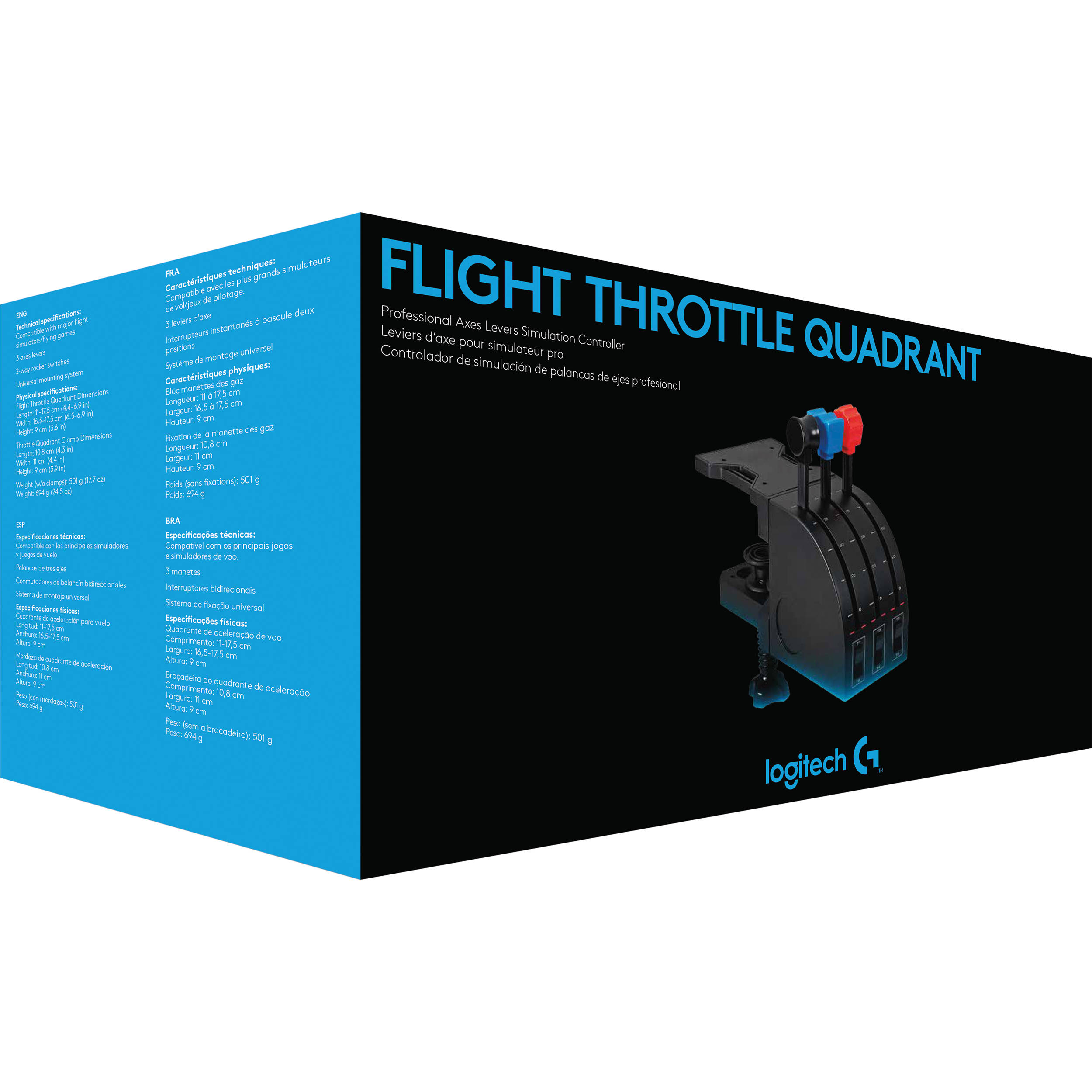 Logitech PC Pro Flight Throttle Quadrant for PC flight simulator cockpit control — view 2