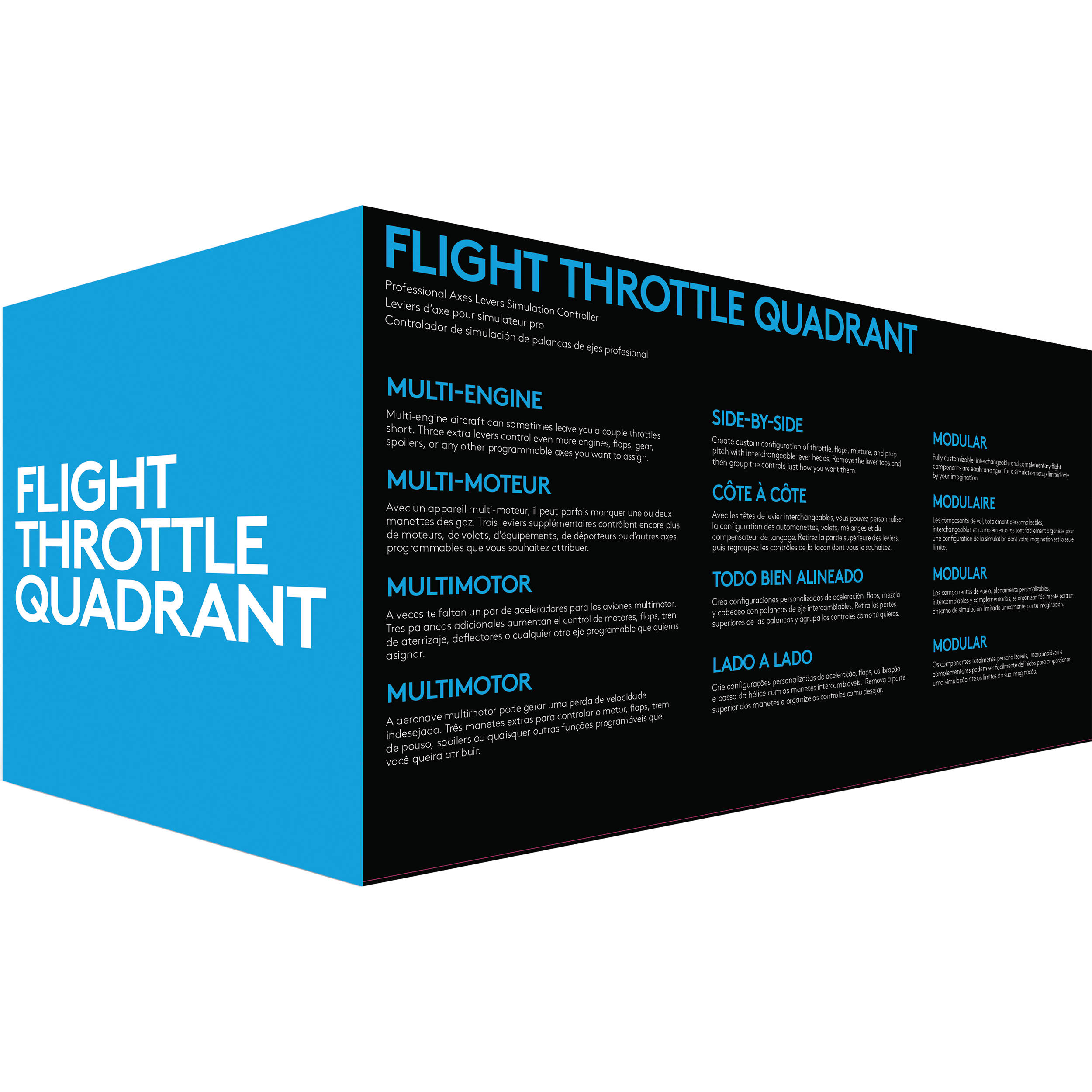 Logitech PC Pro Flight Throttle Quadrant for PC flight simulator cockpit control — view 3