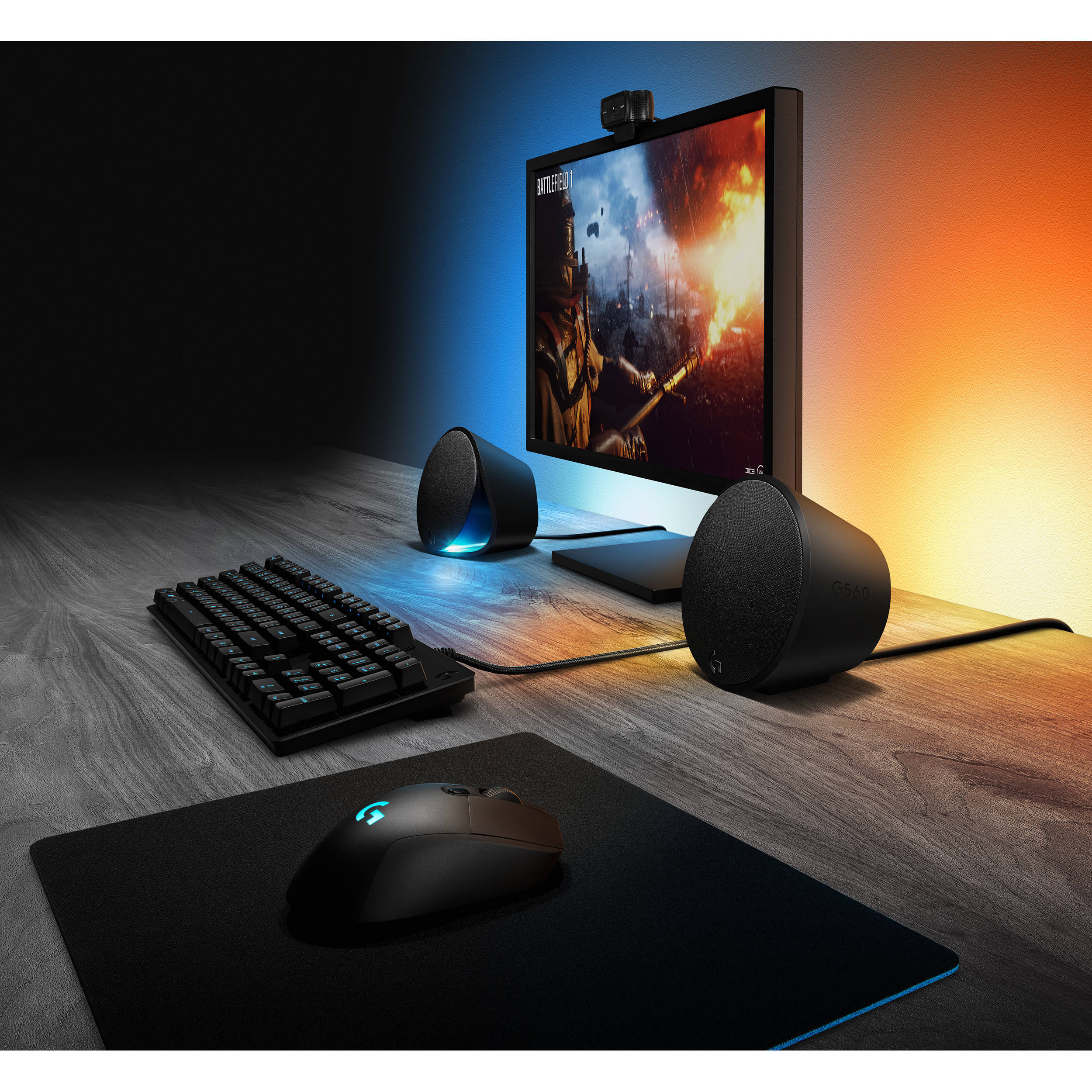 Logitech G560 PC Gaming Speakers with RGB lighting and desktop audio — view 8