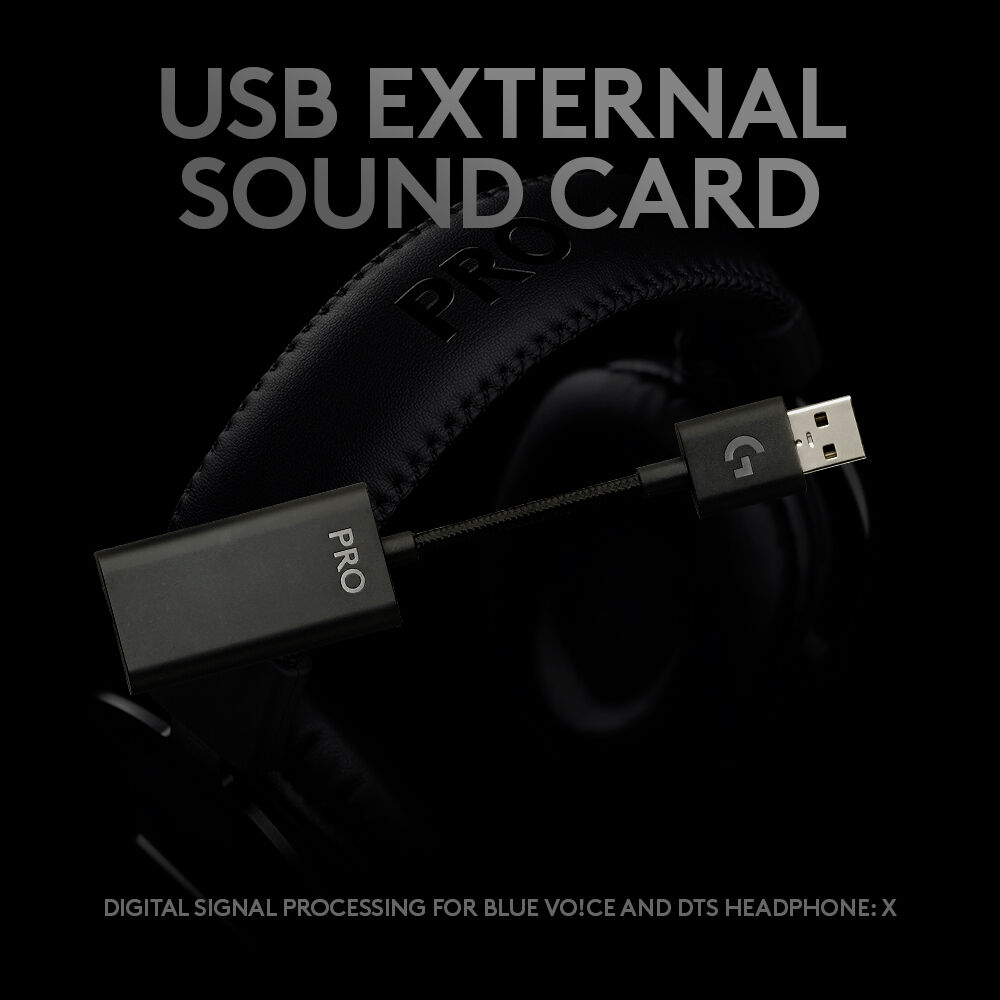 Logitech PRO X Gaming Headset Premium wired USB headset with detachable microphone for gaming and streaming — view 7