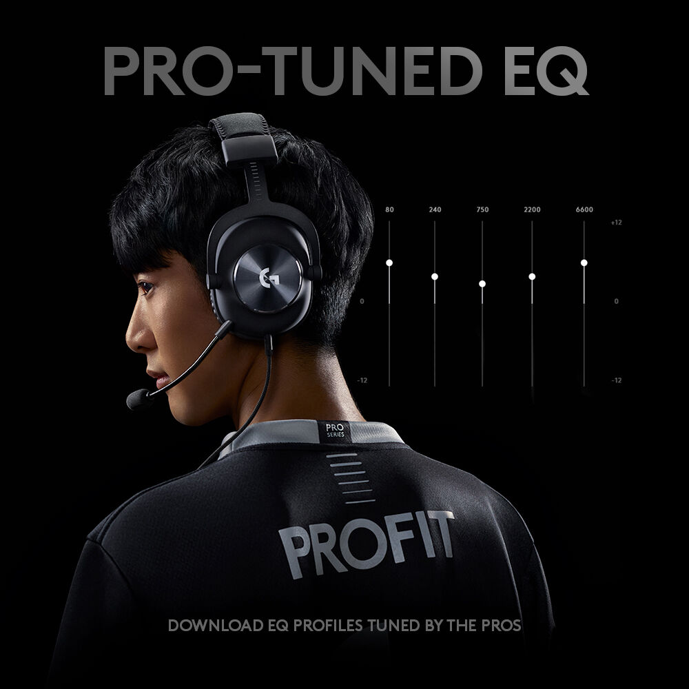 Logitech PRO X Gaming Headset Premium wired USB headset with detachable microphone for gaming and streaming — view 8