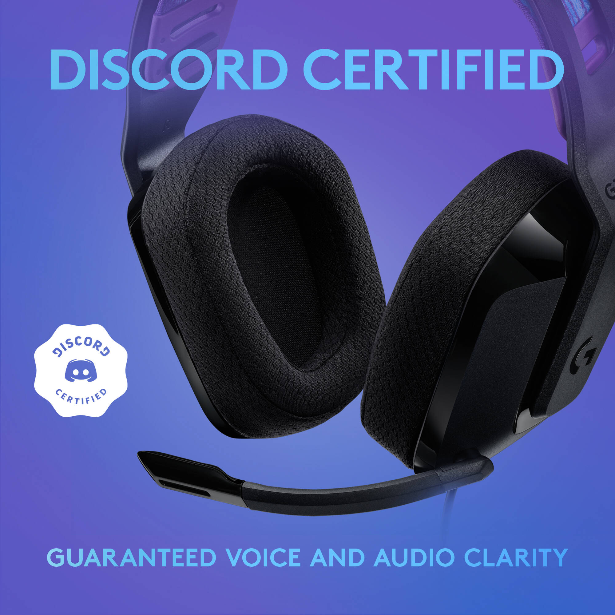 Logitech G335 wired gaming headset in black with boom microphone and lightweight over-ear design — view 8
