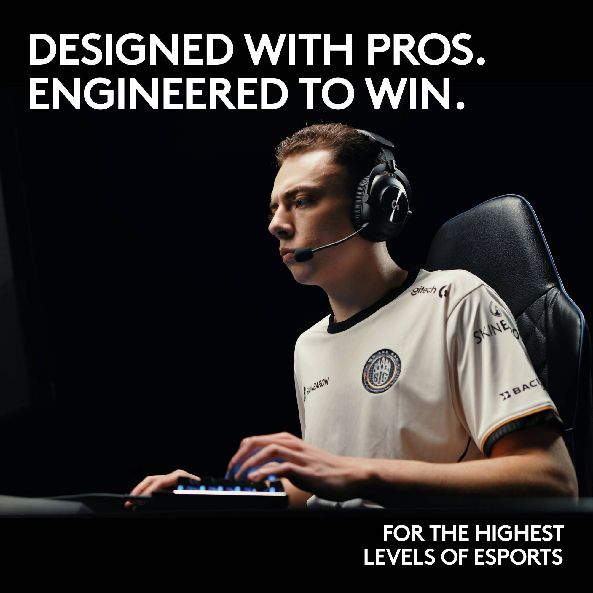 Logitech Pro X2 Wireless Gaming Headset with over-ear design for premium wireless play — view 2