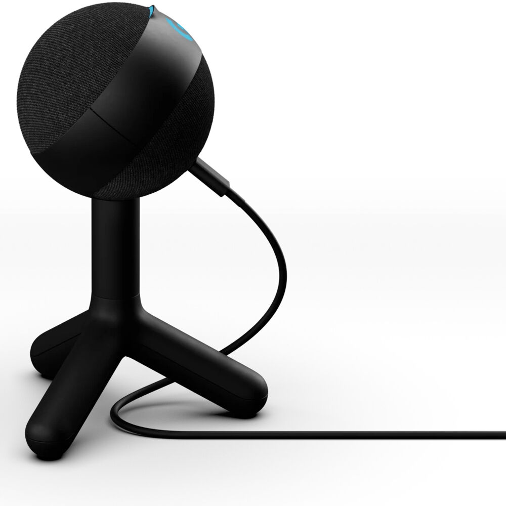 Blue Yeti Orb black RGB gaming microphone with LIGHTSYNC on a desktop setup — view 6
