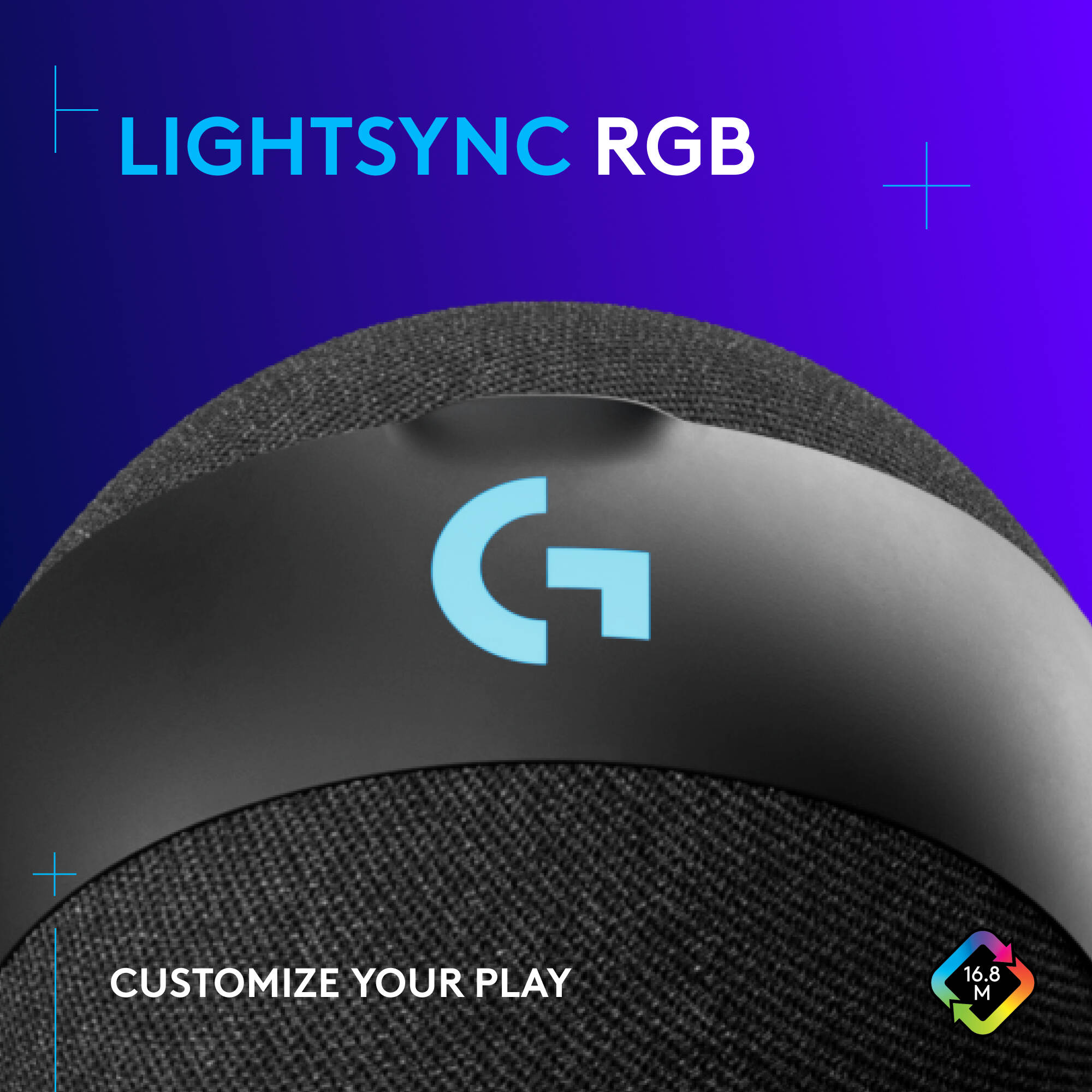 Blue Yeti Orb black RGB gaming microphone with LIGHTSYNC on a desktop setup — view 8