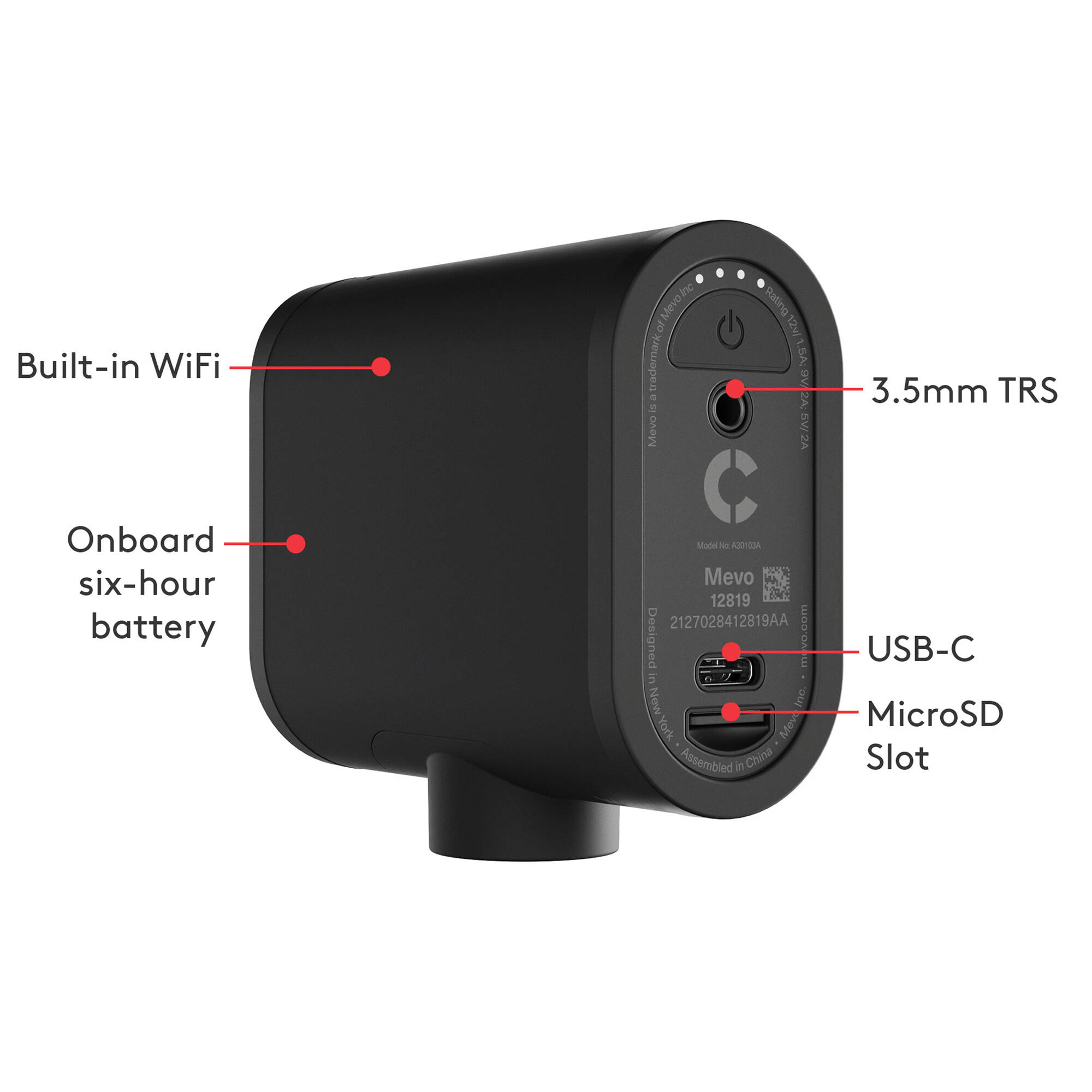 Mevo Start webcam for wireless 1080p live streaming with USB-C connectivity — view 12