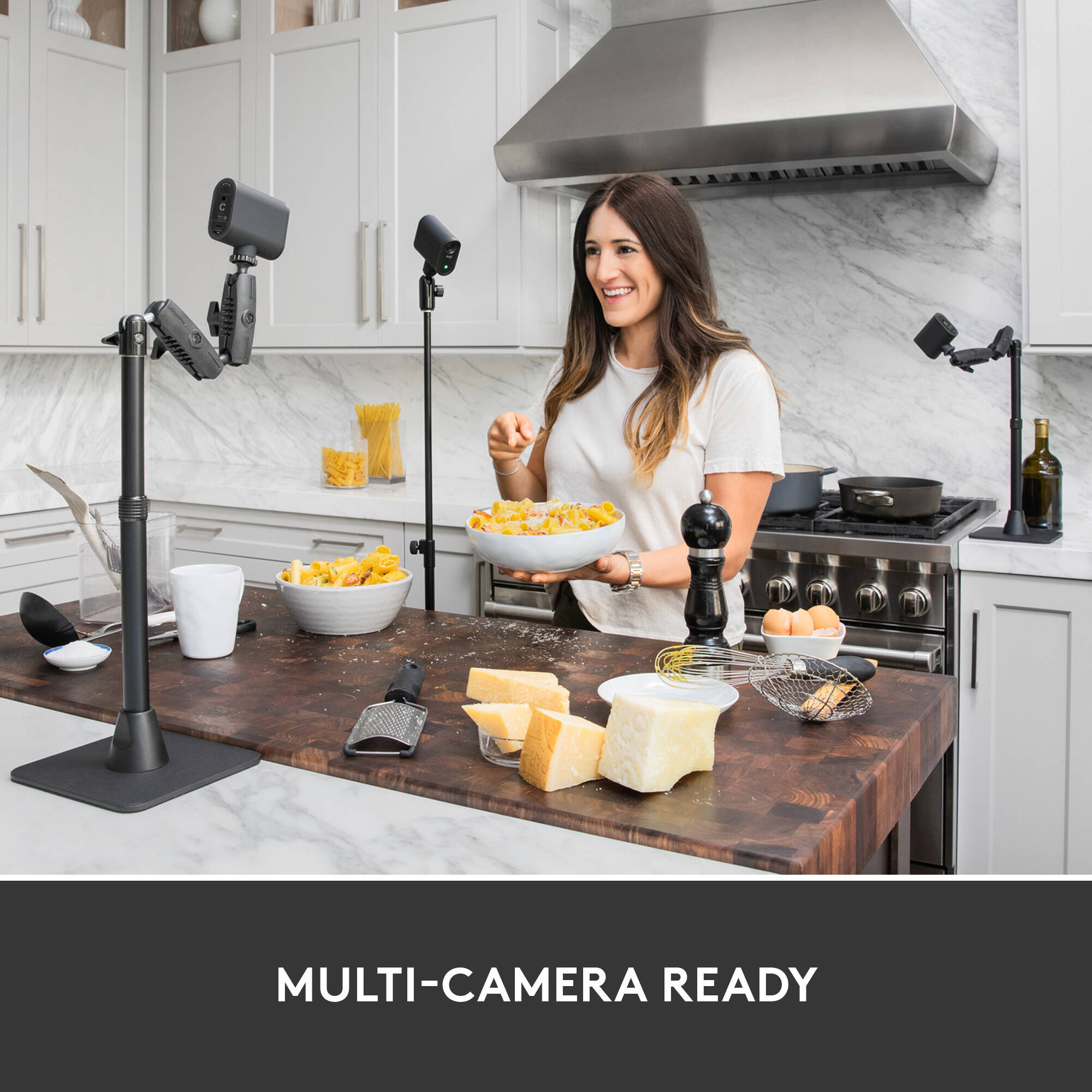 Mevo Start 3 Pack of black USB-C webcams for multi-angle 1080p streaming — view 2
