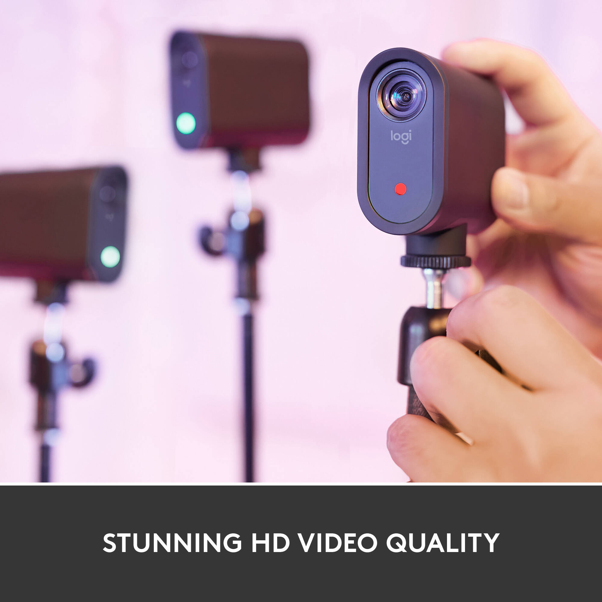 Mevo Start 3 Pack of black USB-C webcams for multi-angle 1080p streaming — view 3