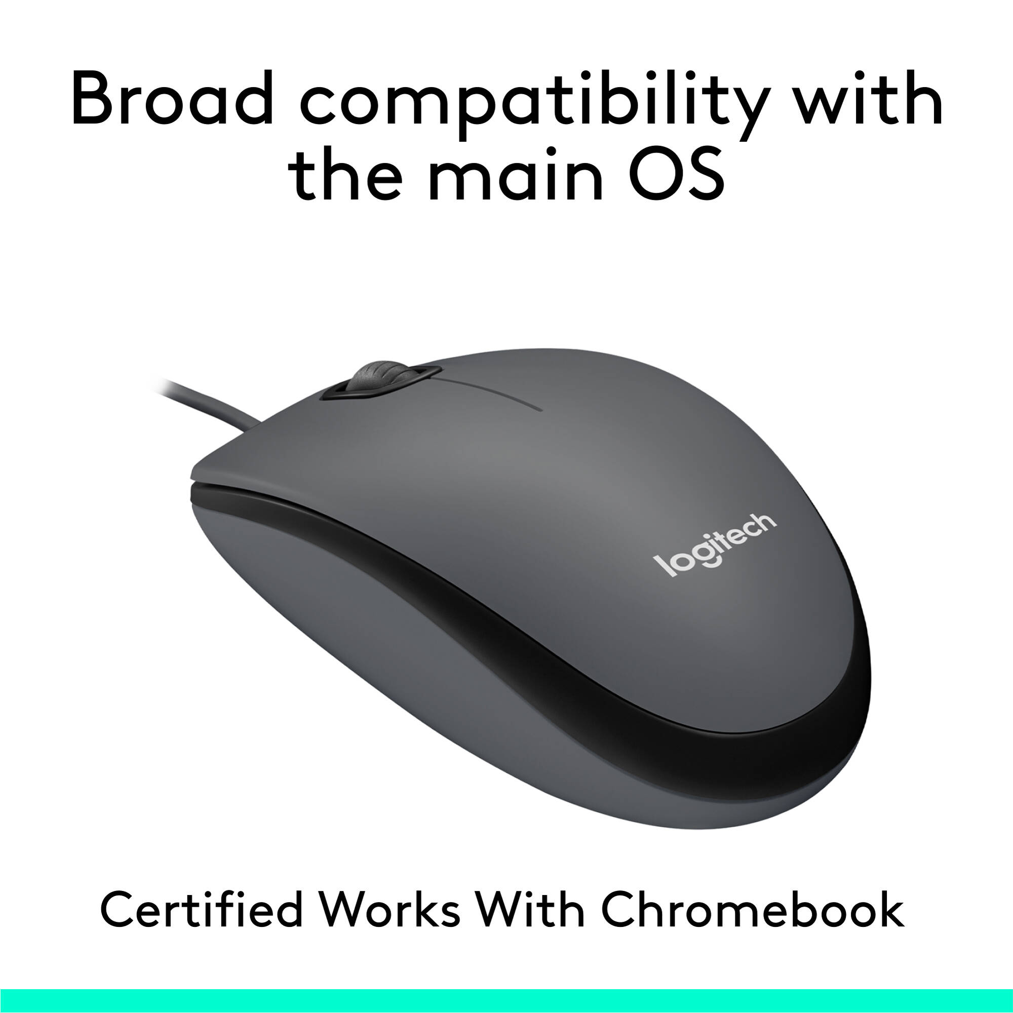 Logitech Mouse M100 gives you just the basics for comfortable, reliable control of your computer. It s built by Logitech the mouse experts and comes with the quality we ve built into more than a billion mice. — view 5