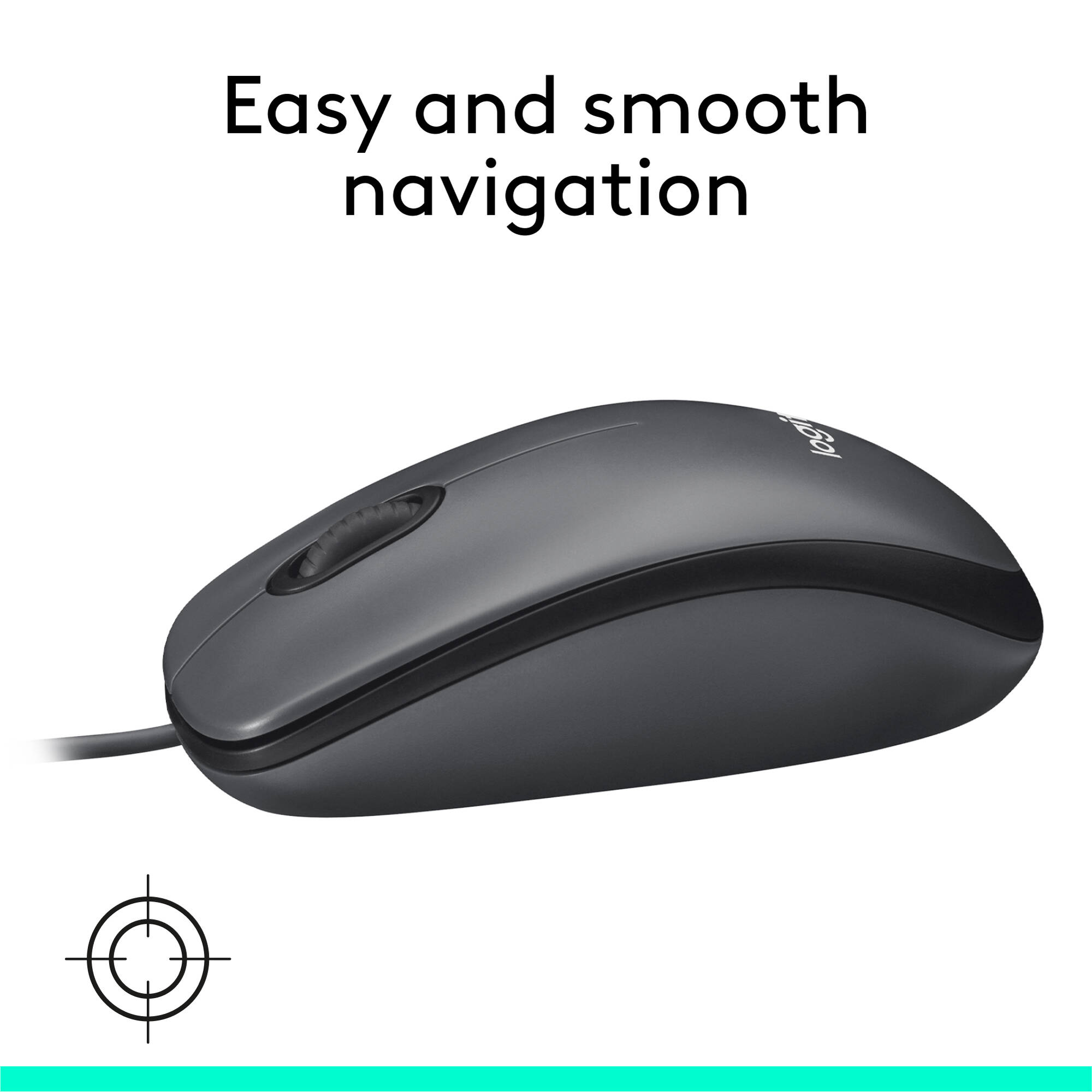 Logitech Mouse M100 gives you just the basics for comfortable, reliable control of your computer. It s built by Logitech the mouse experts and comes with the quality we ve built into more than a billion mice. — view 6