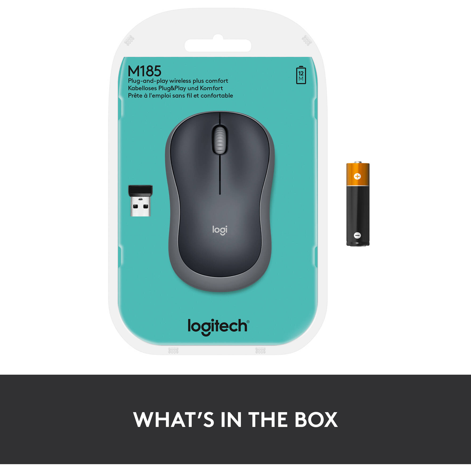 Comfortable, compact, and easy to use, the Wireless Mouse M185 enables you to work anywhere. — view 10