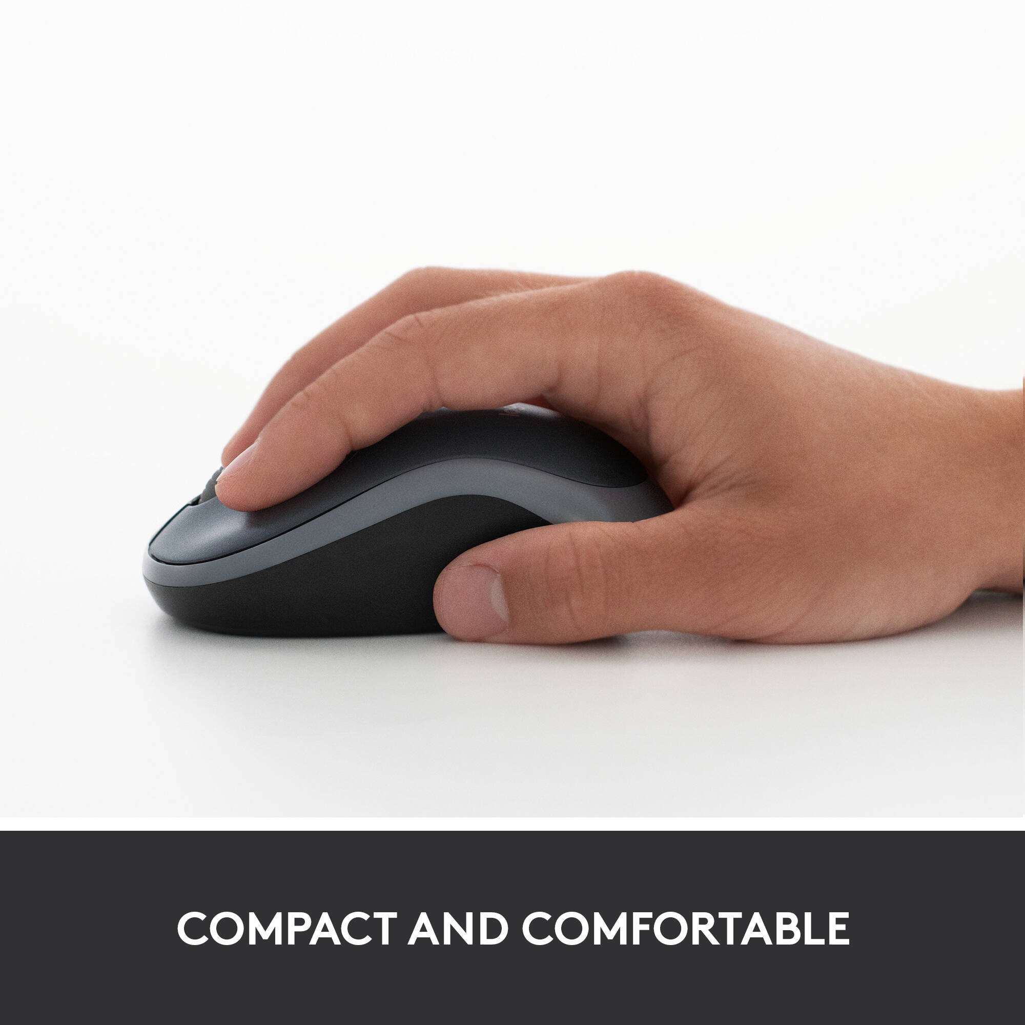 Comfortable, compact, and easy to use, the Wireless Mouse M185 enables you to work anywhere. — view 6
