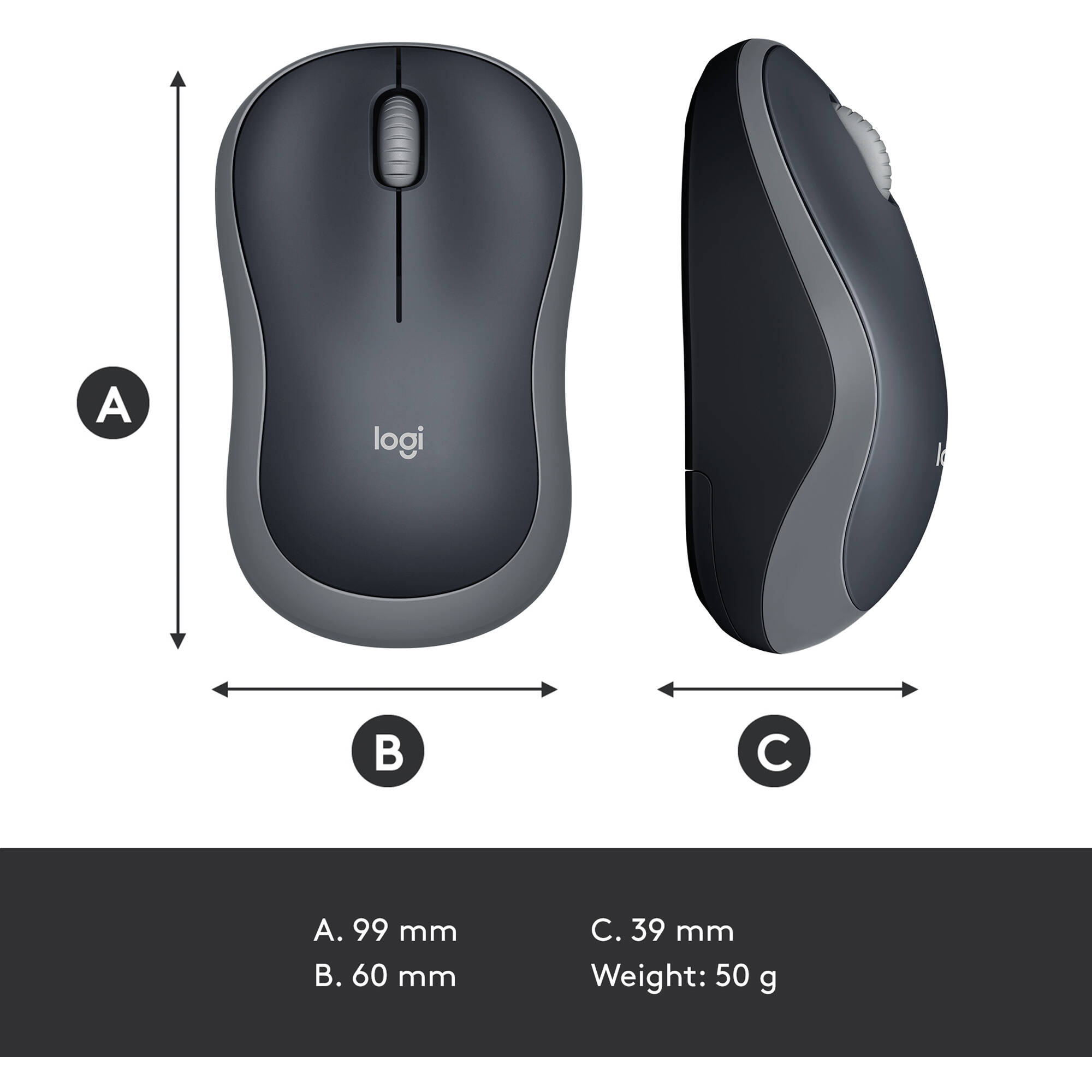 Comfortable, compact, and easy to use, the Wireless Mouse M185 enables you to work anywhere. — view 8