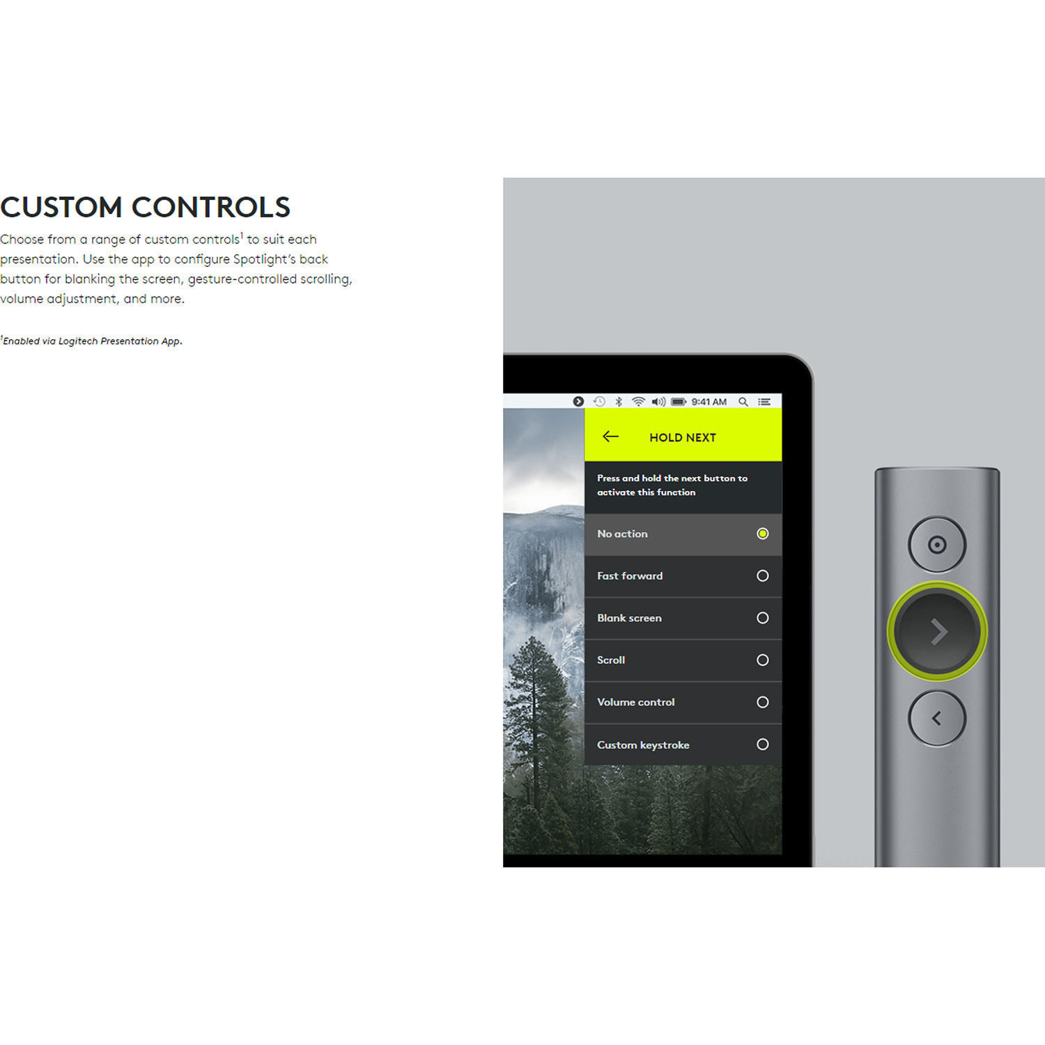 Logitech Spotlight Remote Slate wireless presentation remote with precise pointer control — view 15