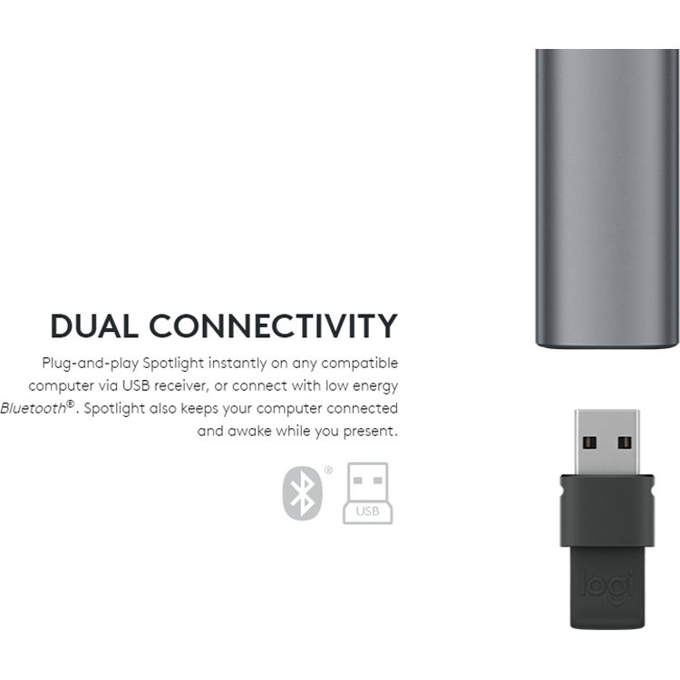 Logitech Spotlight Remote Slate wireless presentation remote with precise pointer control — view 20