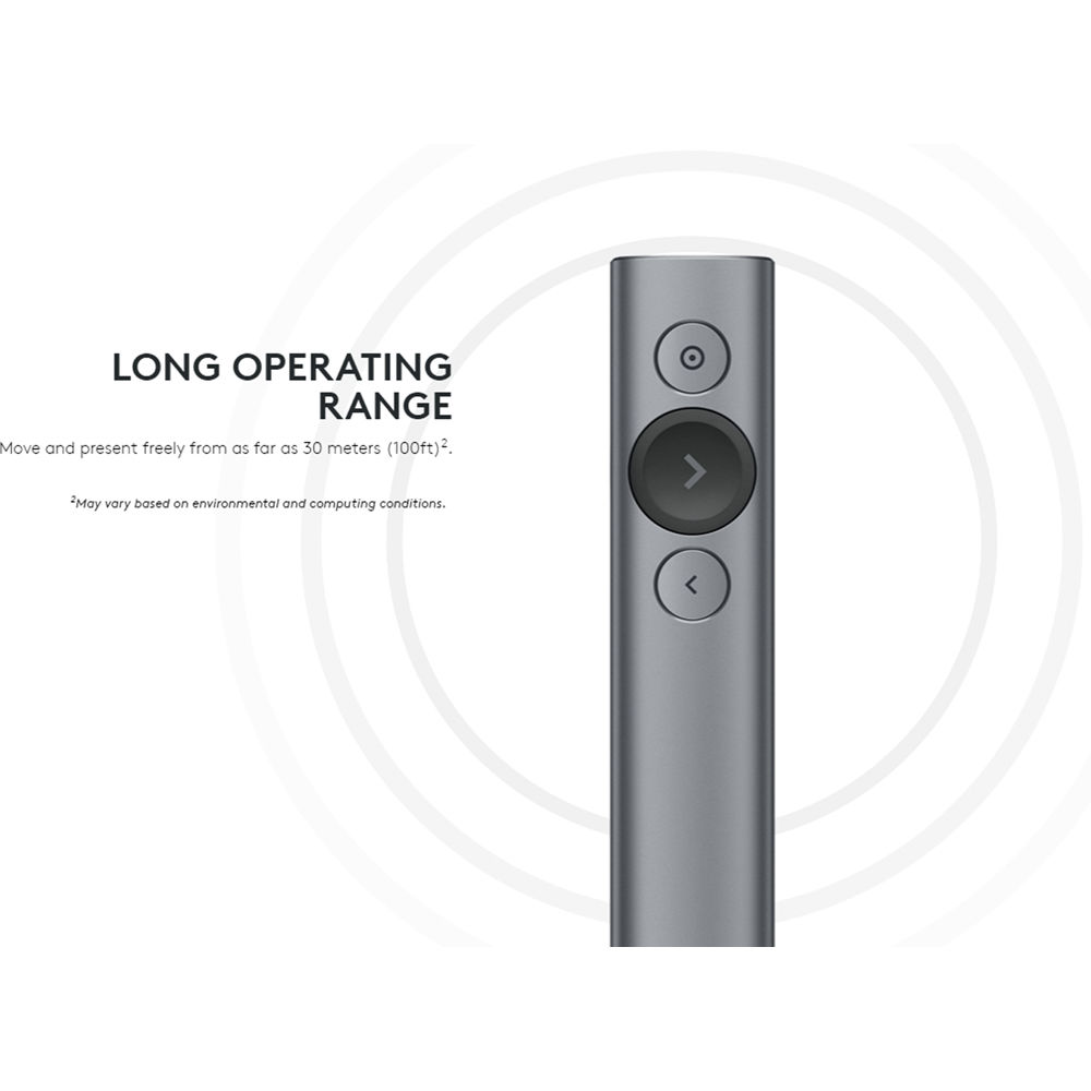 Logitech Spotlight Remote Slate wireless presentation remote with precise pointer control — view 21