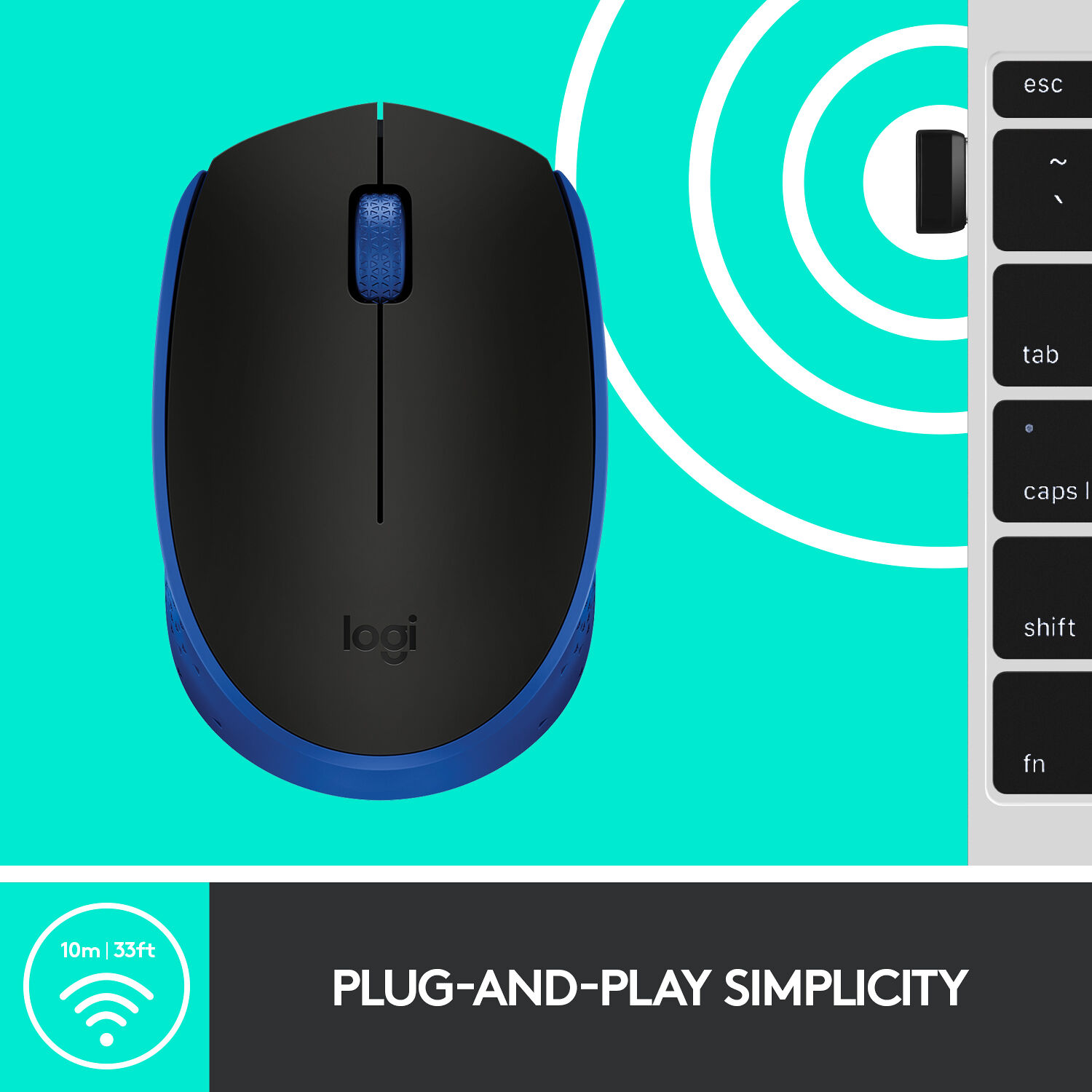 M170 Wireless Mouse Blue — view 4