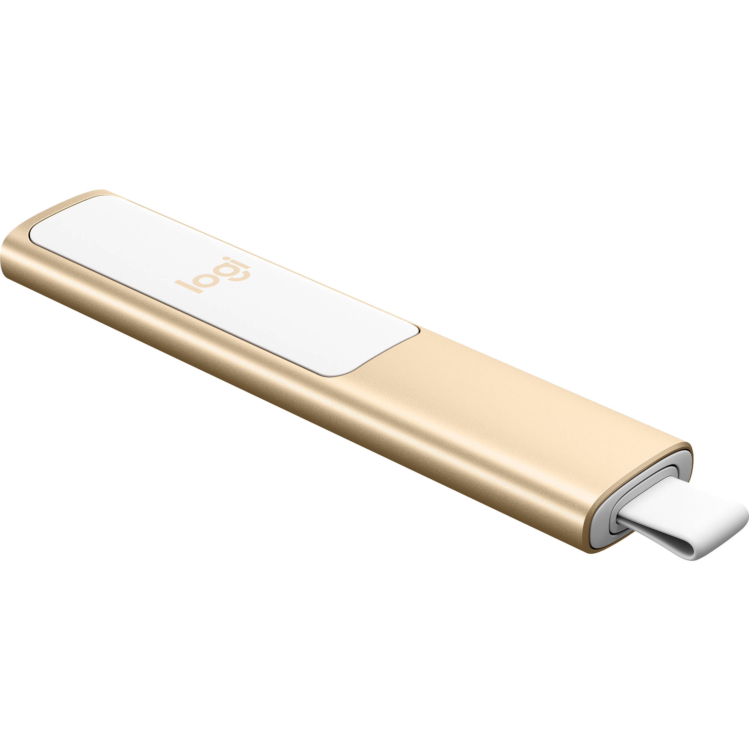Logitech Spotlight Remote Gold wireless presentation remote with highlight and magnify control — view 2