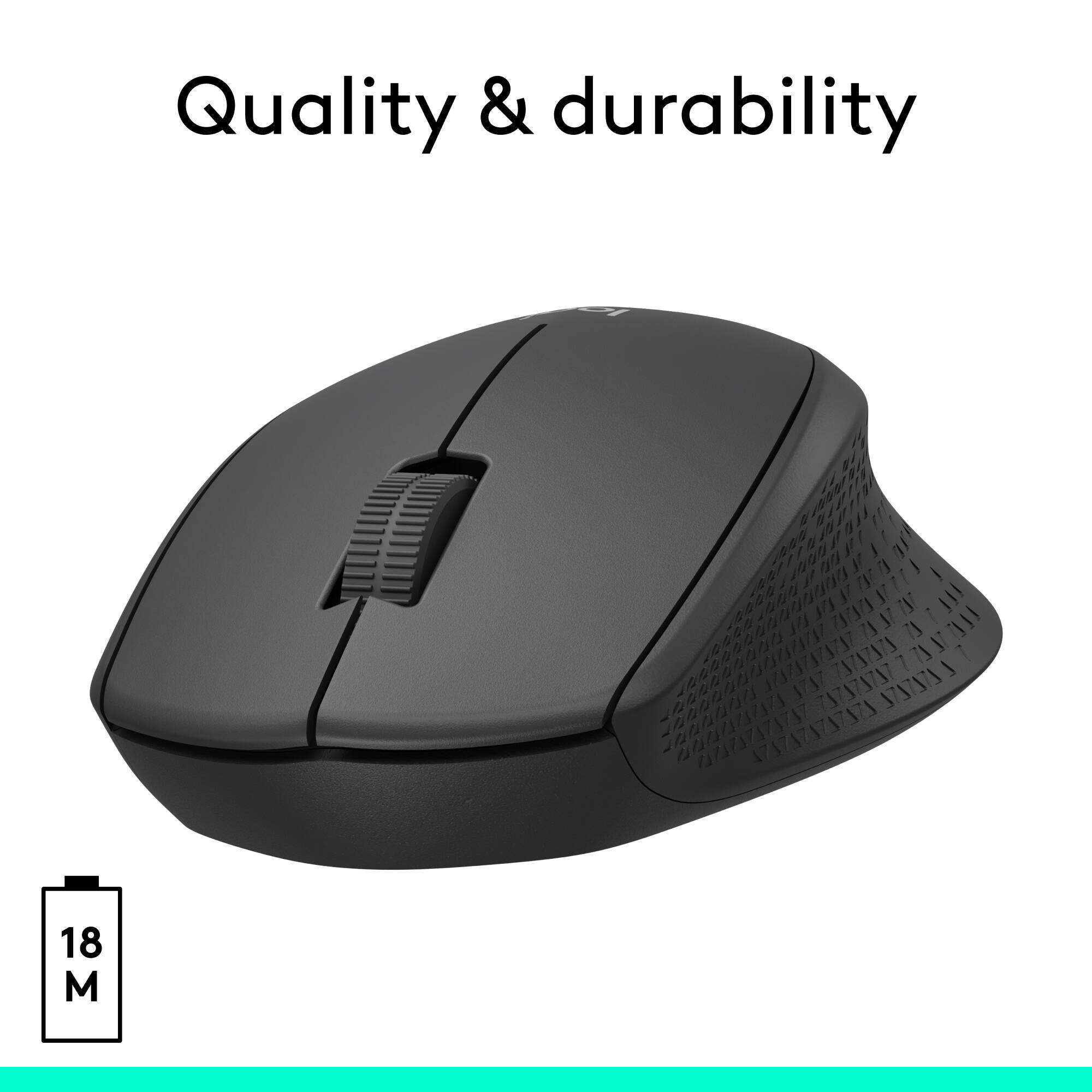 M330 Silent delivers advanced right-hand comfort, excellent accuracy, long battery life, and broad compatibility all while reducing over 90% of clicking sounds. — view 6