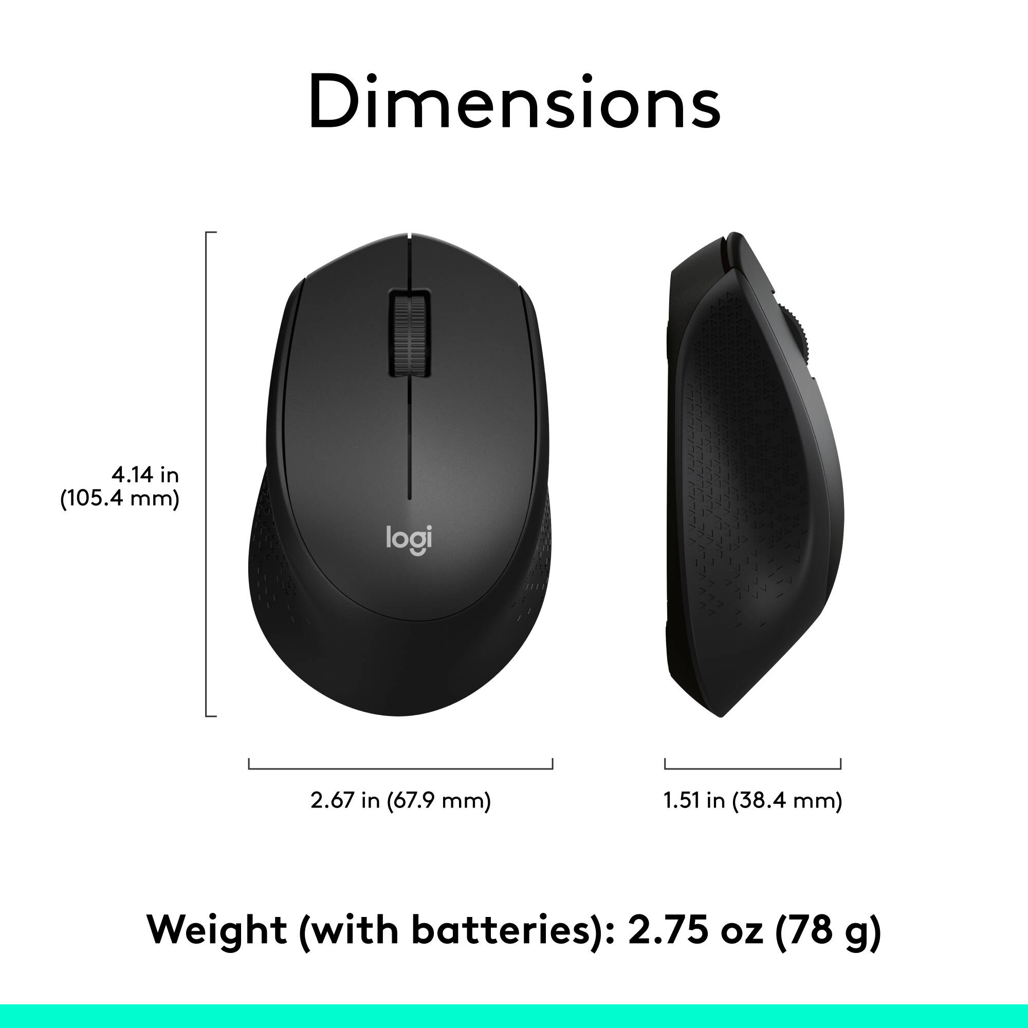 M330 Silent delivers advanced right-hand comfort, excellent accuracy, long battery life, and broad compatibility all while reducing over 90% of clicking sounds. — view 8