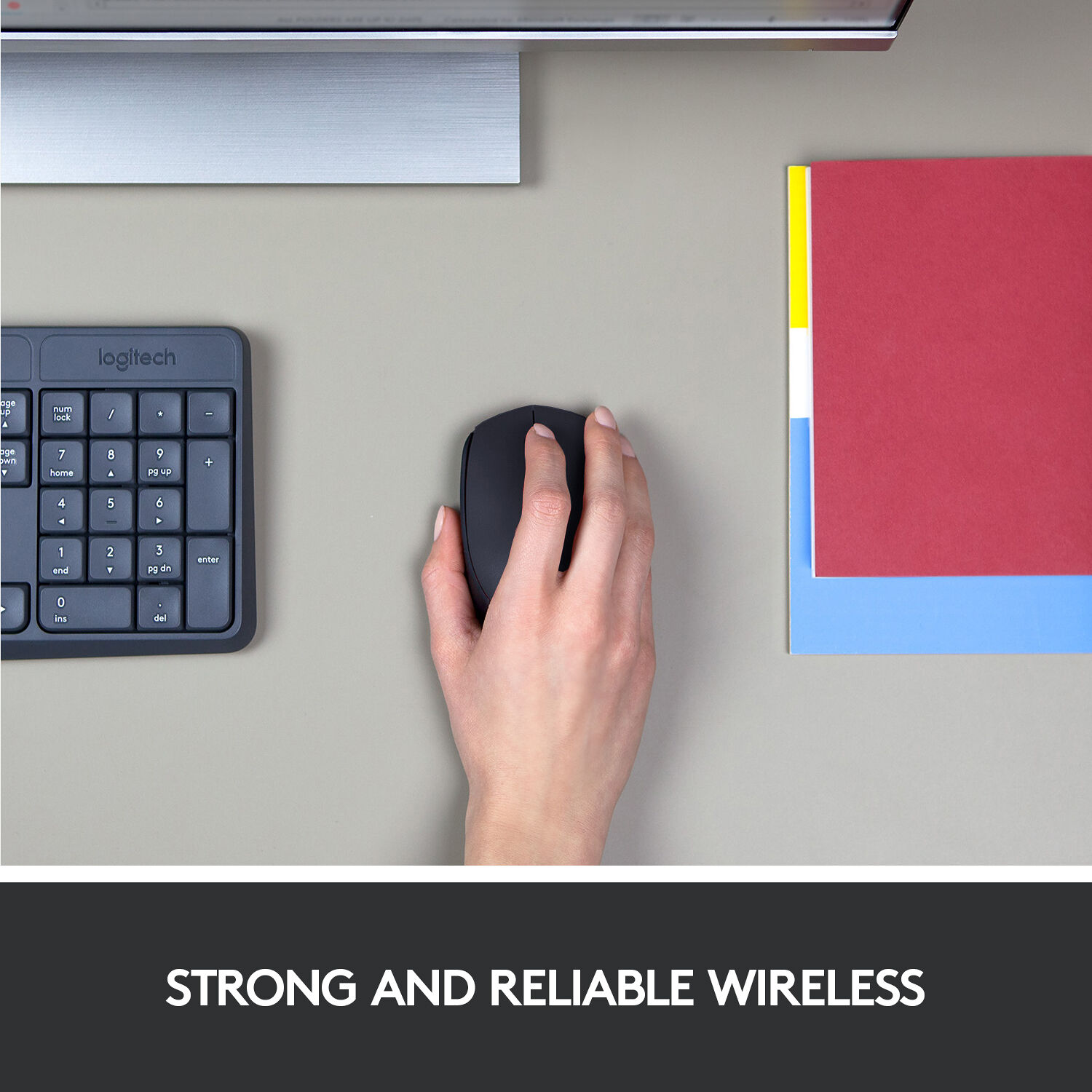 Choose a reliable wireless connection now with Logitech M170 Wireless Mouse. This affordable, no-hassle mouse has a 12-month battery life* and  works with Windows, Mac and Chrome . *Battery life may vary based on your use. — view 7