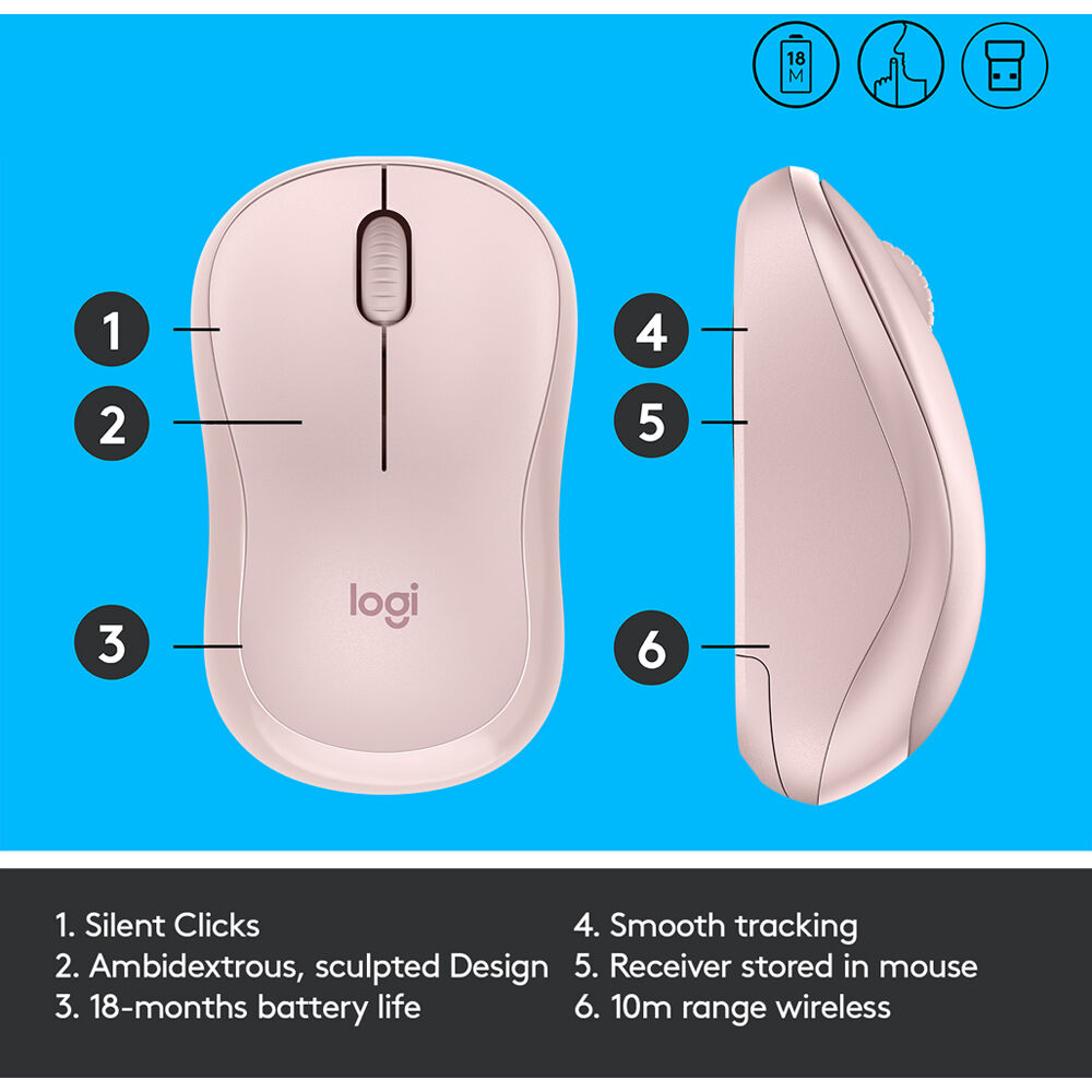 M220 SILENT Wrls Mouse Rose — view 5