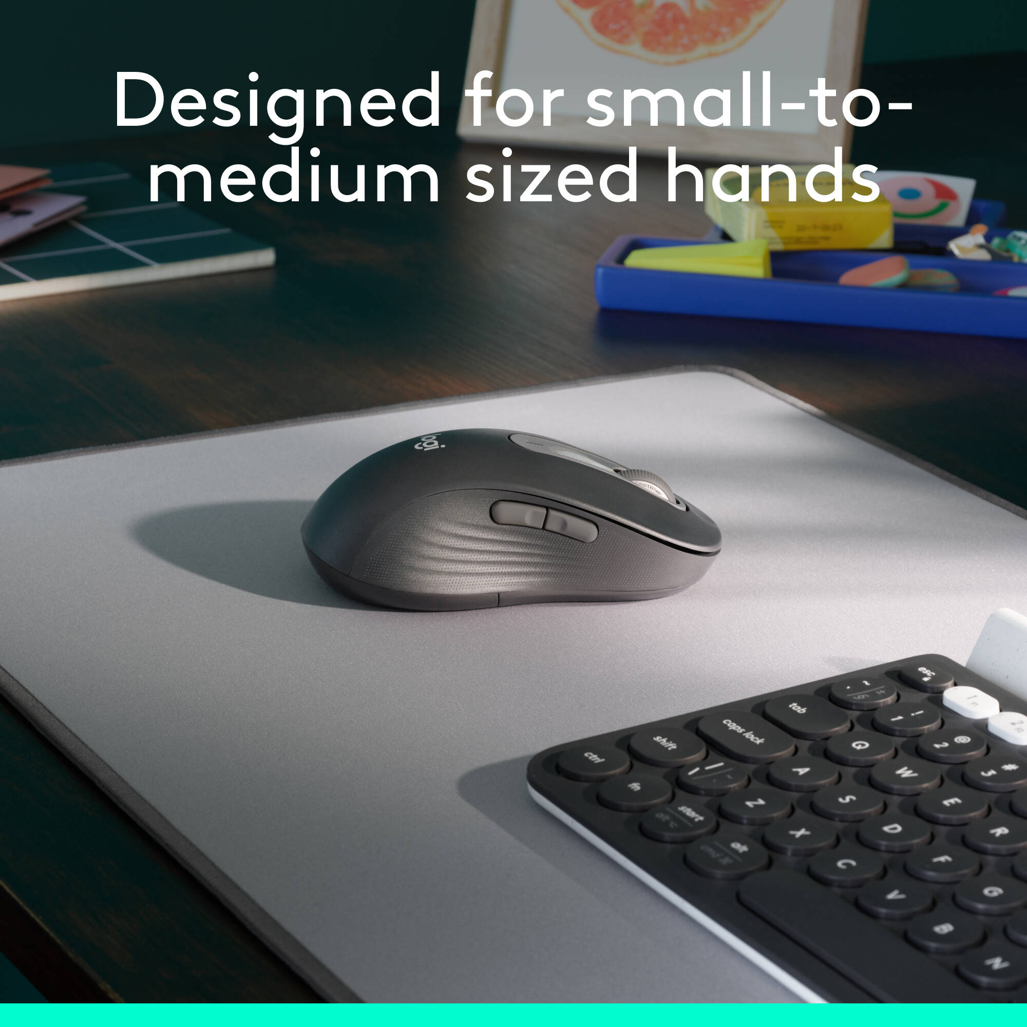 Logitech Signature M650 L wireless mouse with SmartWheel scrolling for larger hands — view 3