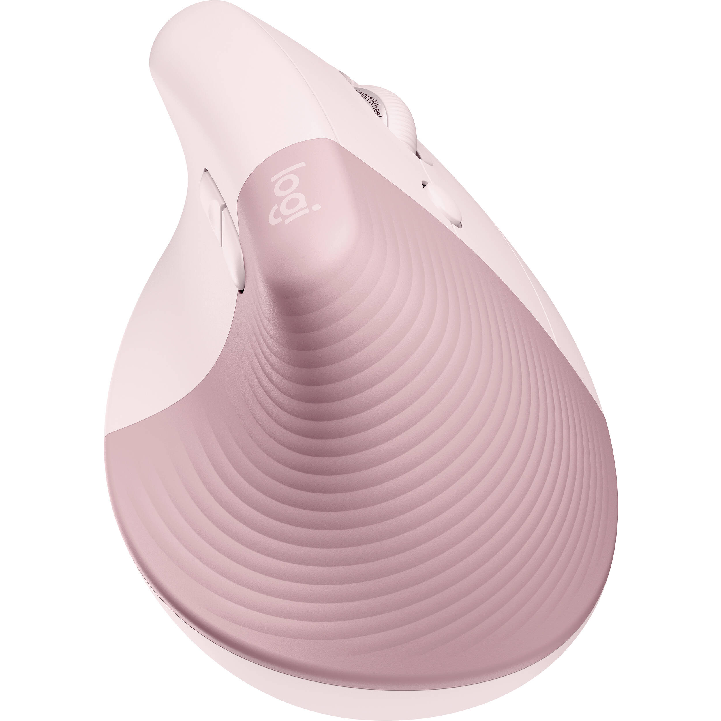 Logitech Lift vertical ergonomic wireless mouse in Rose — view 12