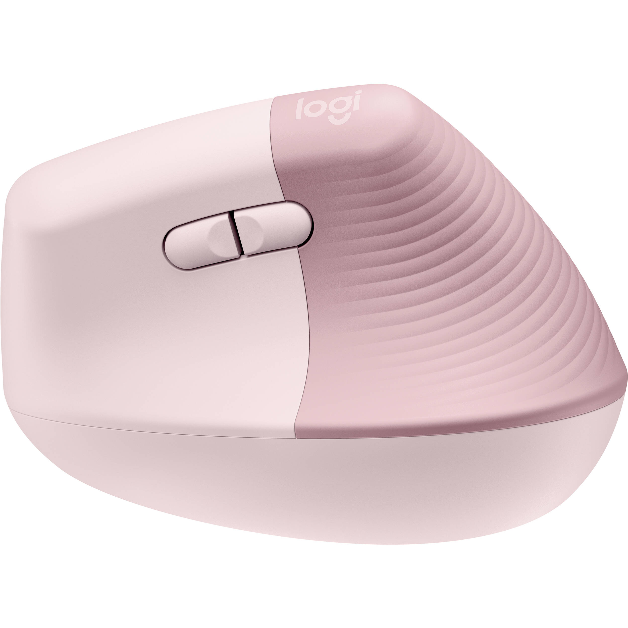 Logitech Lift vertical ergonomic wireless mouse in Rose — view 14