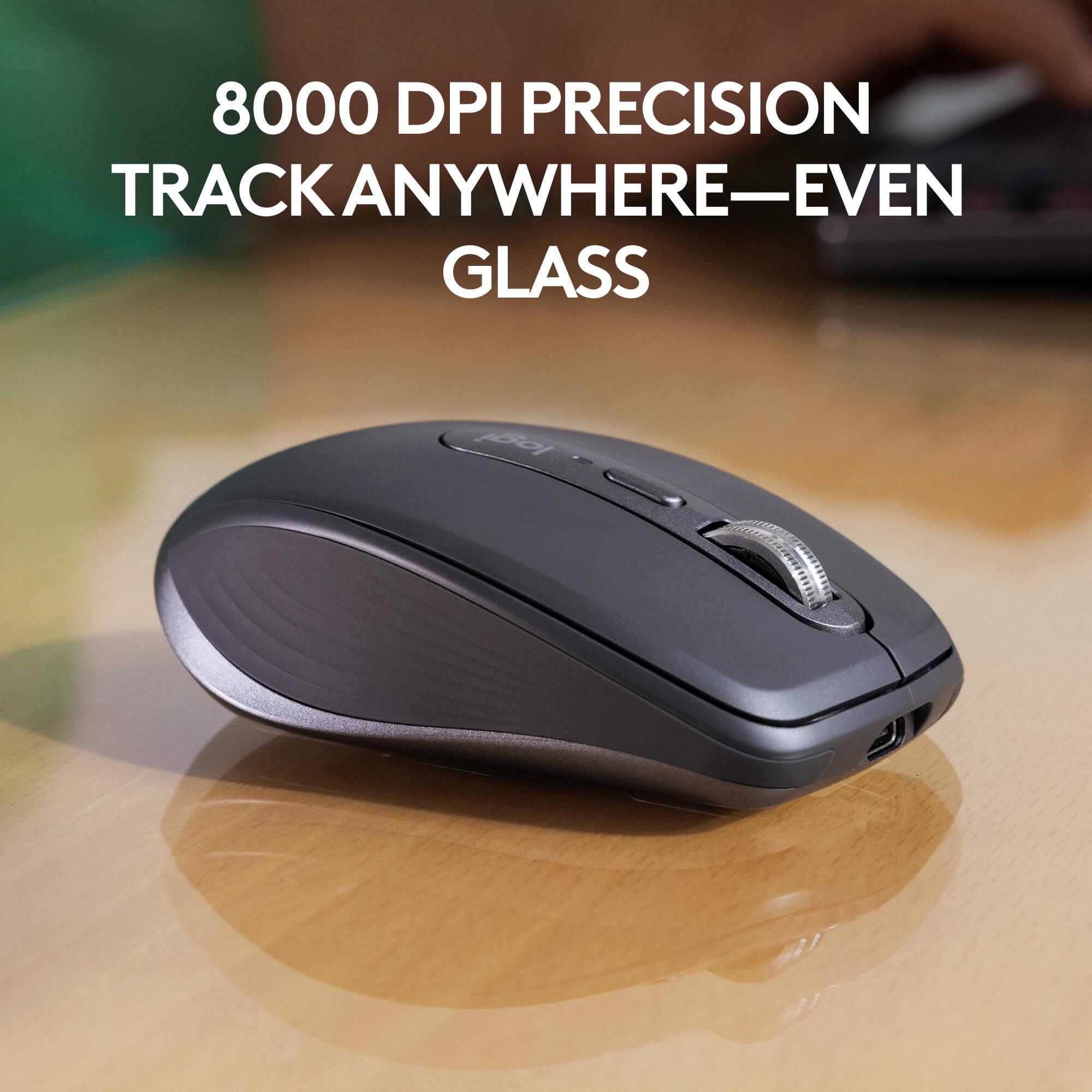This compact mouse makes both IT help desks and on-the-move employees happy.  8000 DPI tracking, Quiet Clicks, and customizable with Logi Options+. Connects securely via Logi Bolt Bluetooth wireless. GRAPHITE. — view 3