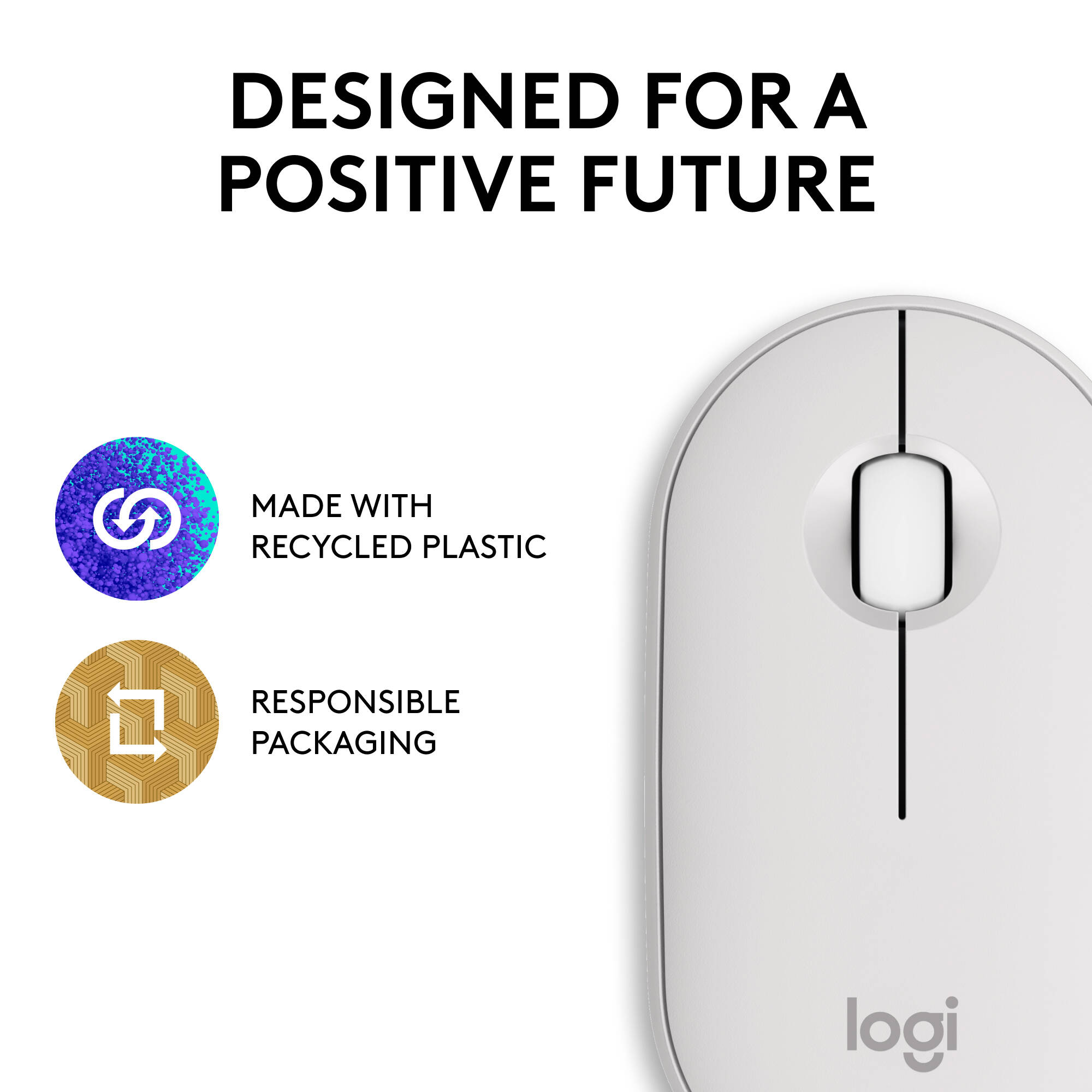 M350s Pebble Mouse 2 White — view 10