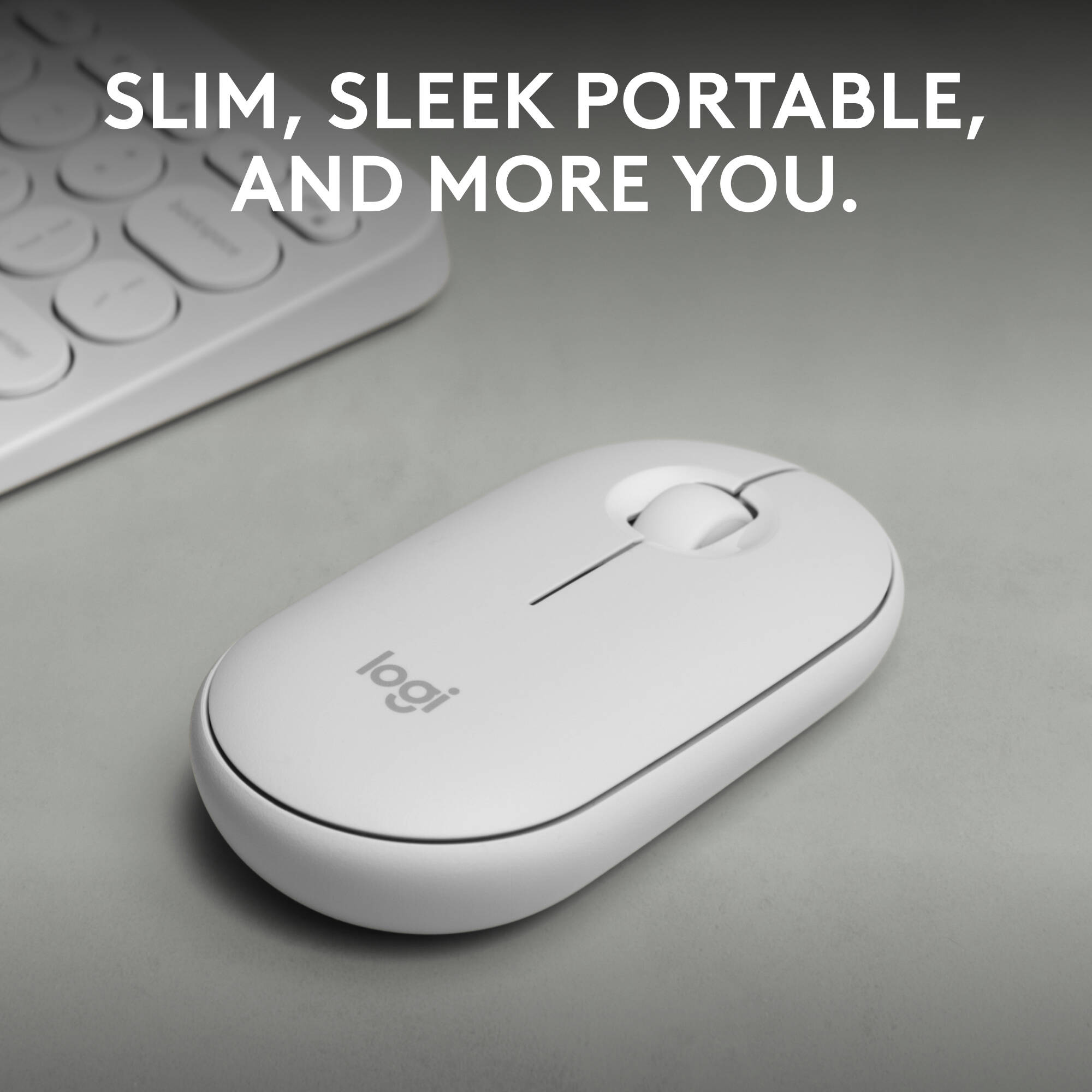 M350s Pebble Mouse 2 White — view 2