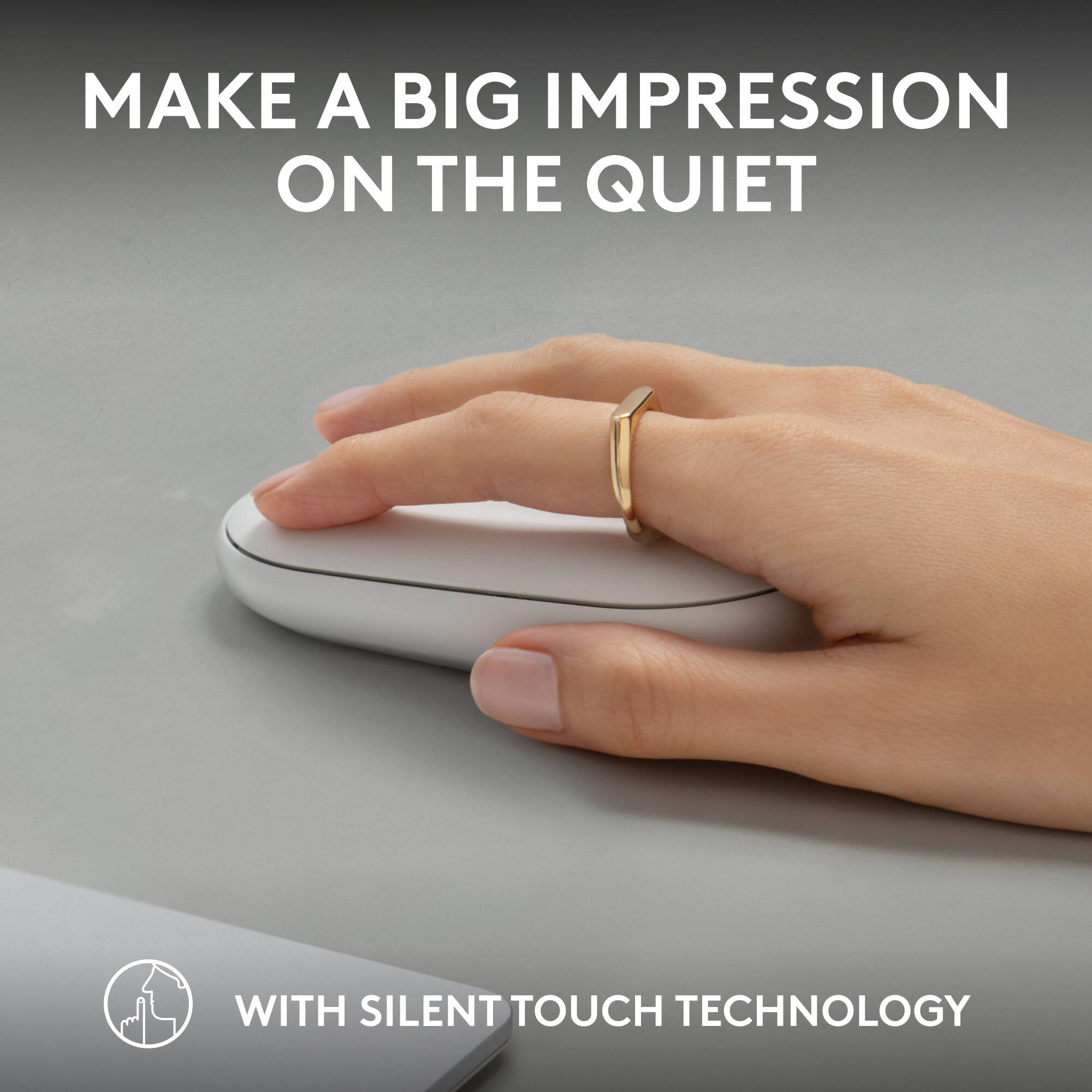 M350s Pebble Mouse 2 White — view 5