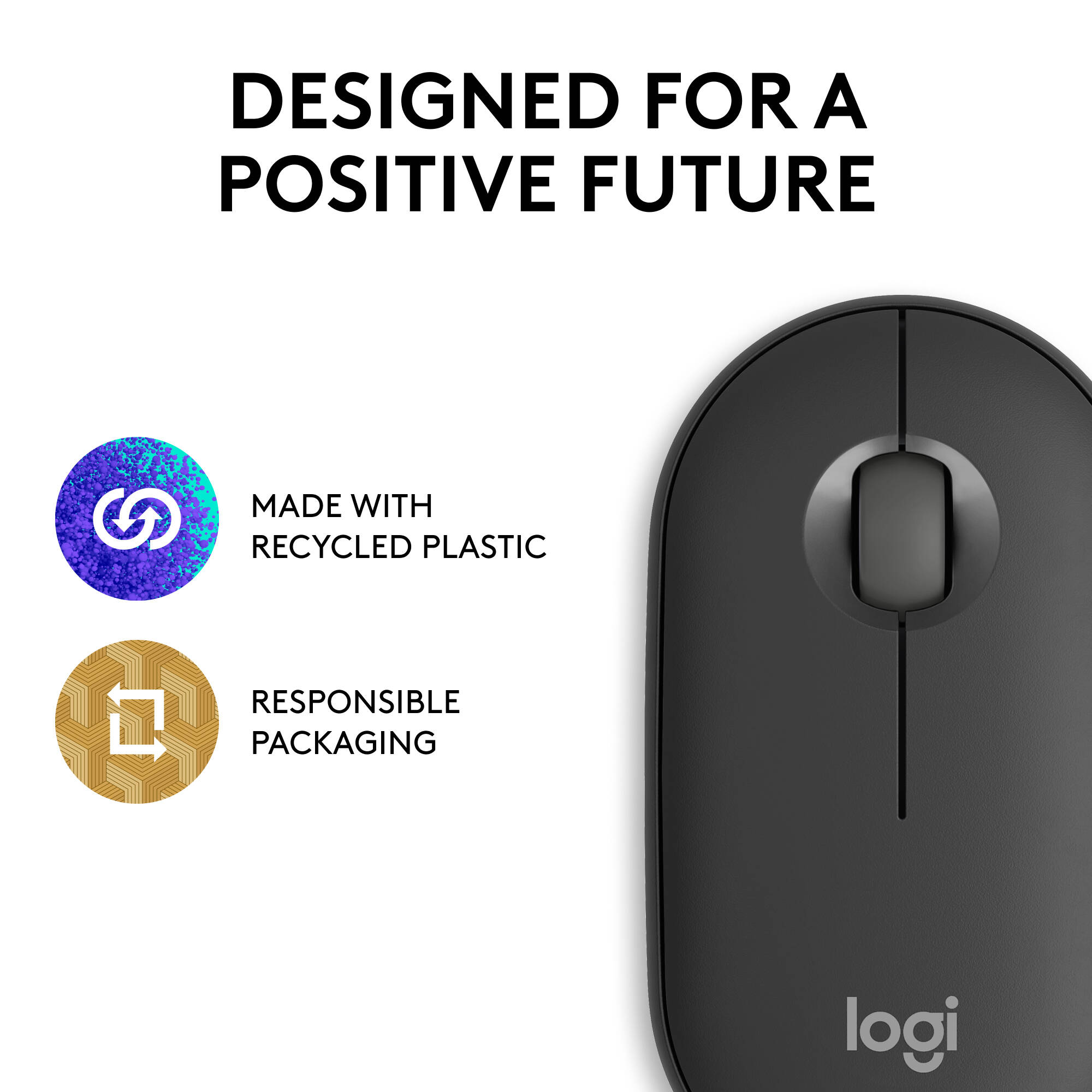 Pebble Mouse 2 M350s - Tonal Graphite. Minimum order quantity 4. — view 10