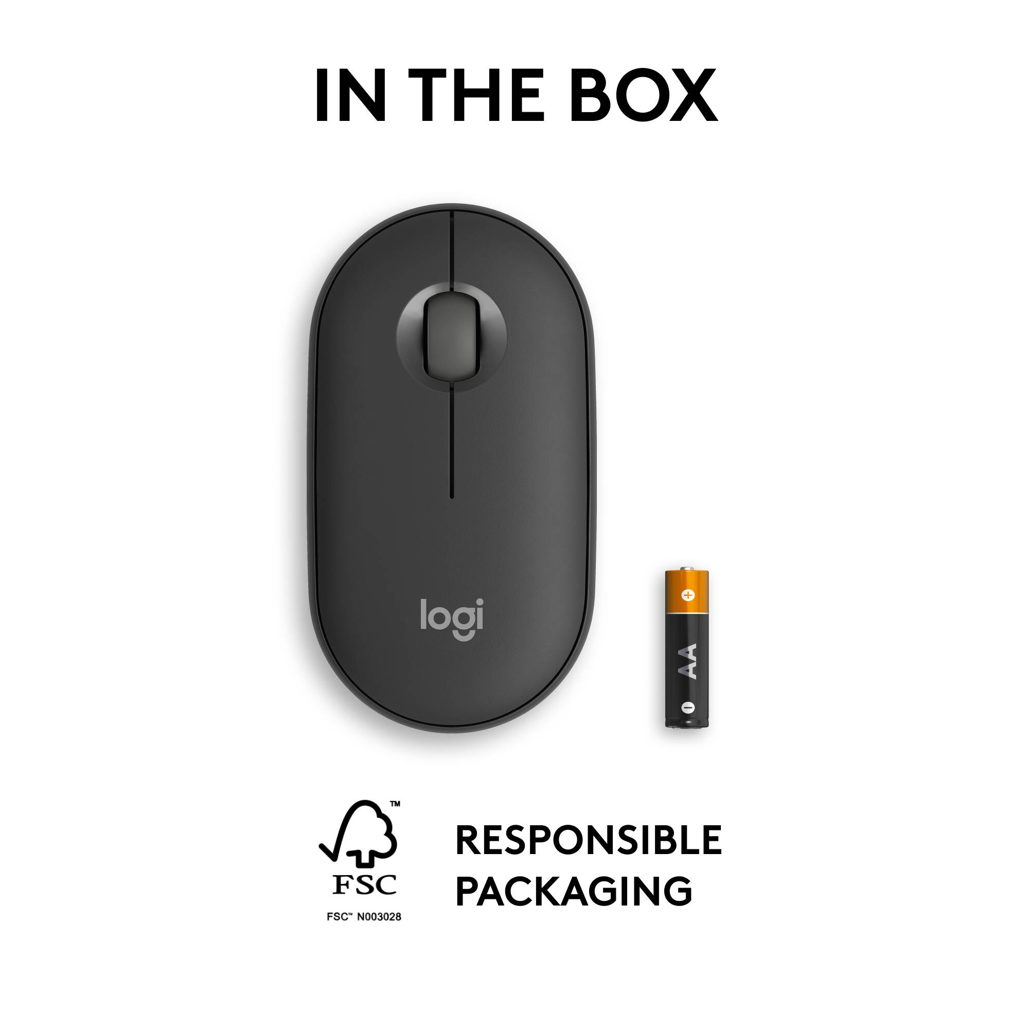 Pebble Mouse 2 M350s - Tonal Graphite. Minimum order quantity 4. — view 9