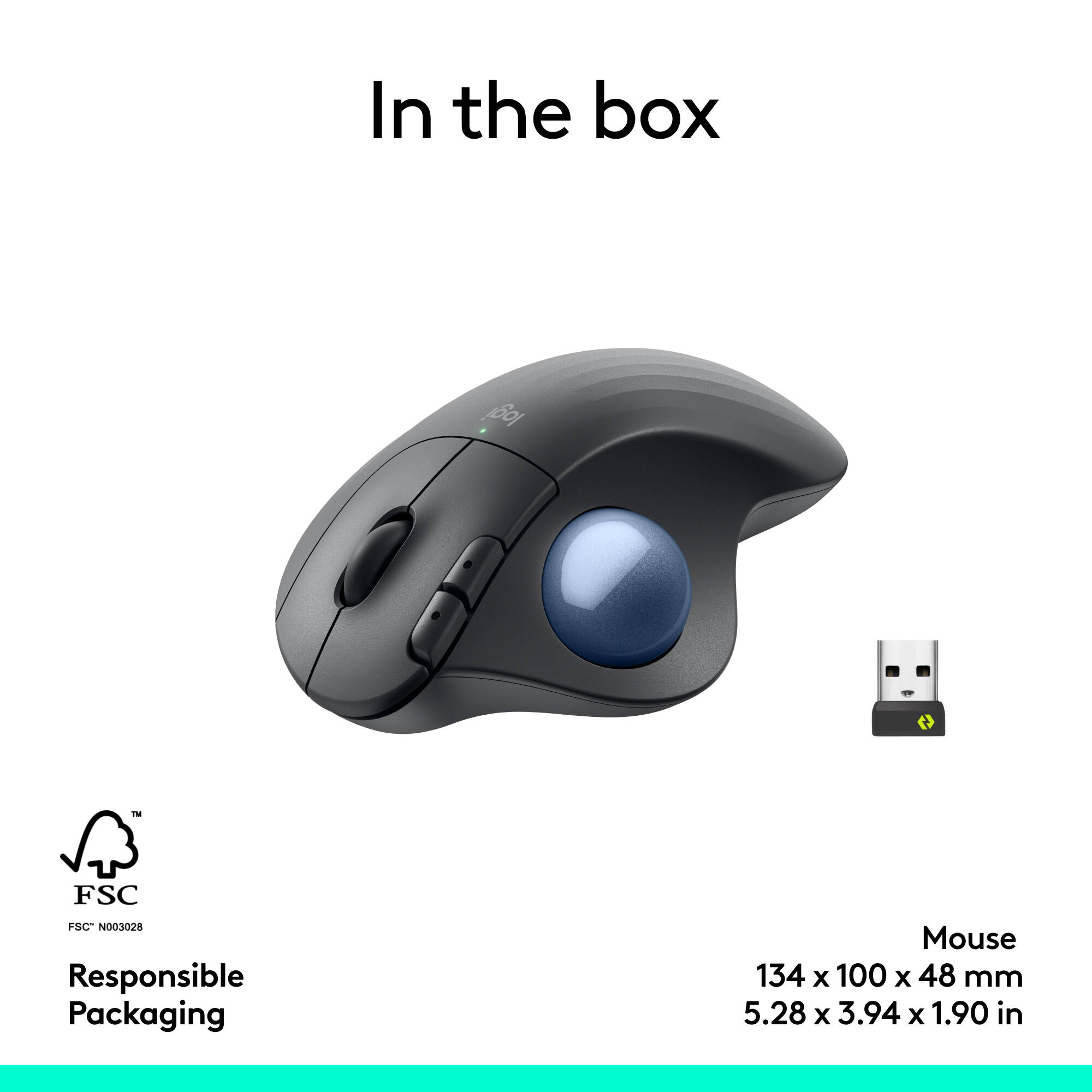 This mouse is ideal for people who want an ergonomic mouse for all day comfort and productivity - and for IT departments that need high-performance, secure wireless connections and ease of deployment Designed For Sustainability: The plastic parts include 50% post consumer   recycled plastic Compact Footprint: Ideal for tight workspaces because  the mouse doesn't move, it fits in seamlessly alongside your computer &  keyboard Enterprise Secure Built for Scale Wireless Connection Convenient Controls. GRAPHITE. — view 10