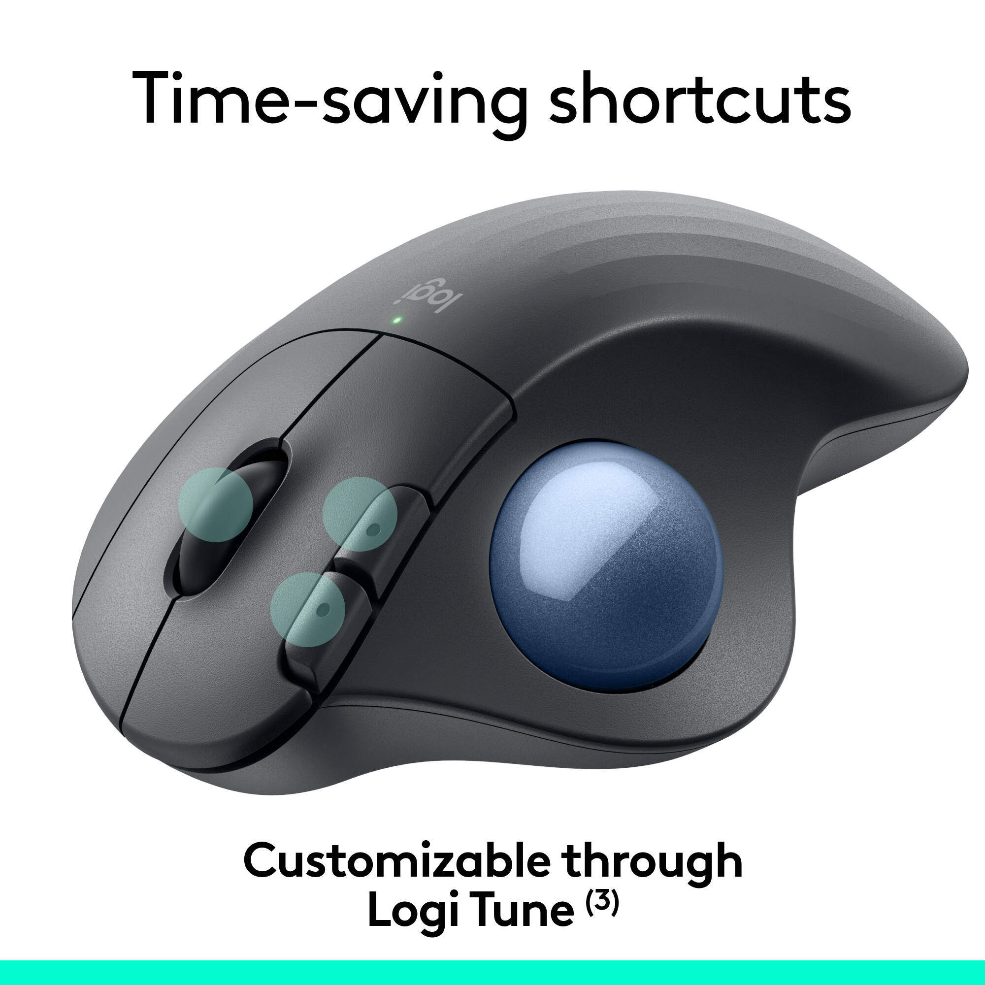 This mouse is ideal for people who want an ergonomic mouse for all day comfort and productivity - and for IT departments that need high-performance, secure wireless connections and ease of deployment Designed For Sustainability: The plastic parts include 50% post consumer   recycled plastic Compact Footprint: Ideal for tight workspaces because  the mouse doesn't move, it fits in seamlessly alongside your computer &  keyboard Enterprise Secure Built for Scale Wireless Connection Convenient Controls. GRAPHITE. — view 8
