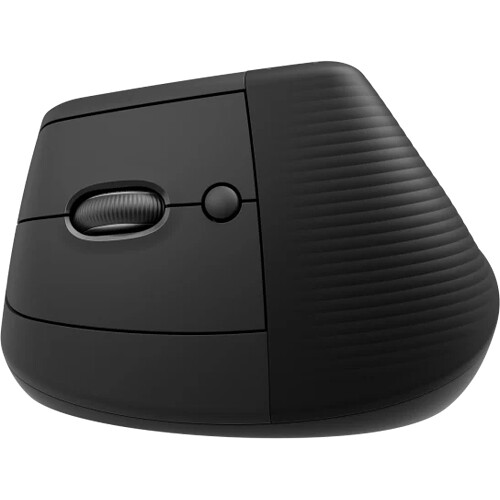Logitech Lift left-handed vertical ergonomic wireless mouse in graphite — view 3