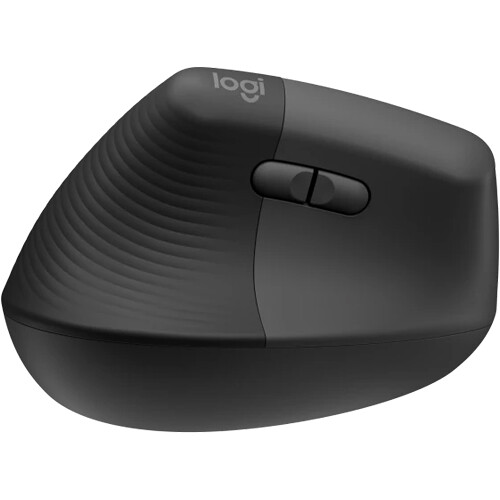 Logitech Lift left-handed vertical ergonomic wireless mouse in graphite — view 4
