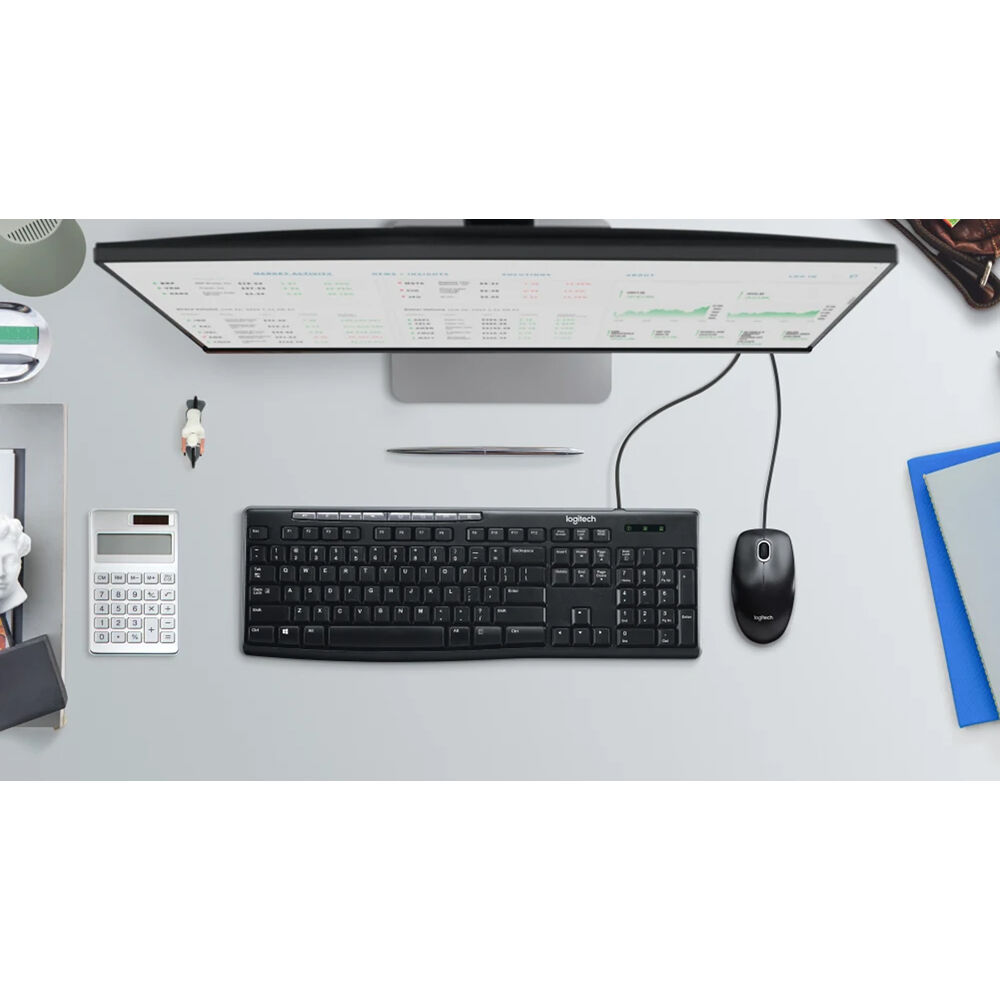 Logitech MK200 wired keyboard and mouse combo with USB connection and one-touch media controls — view 9