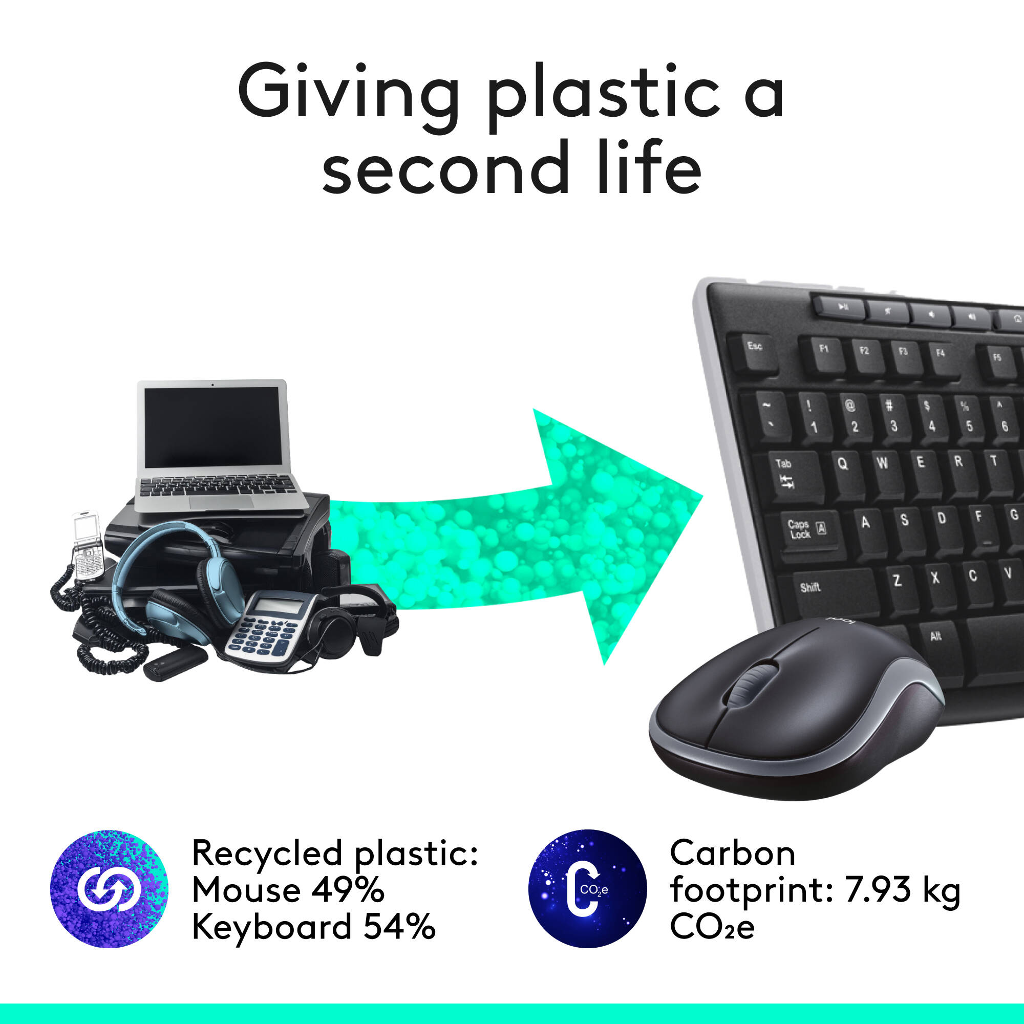 Logitech MK270 Wireless Combo keyboard and mouse with tiny USB receiver — view 4