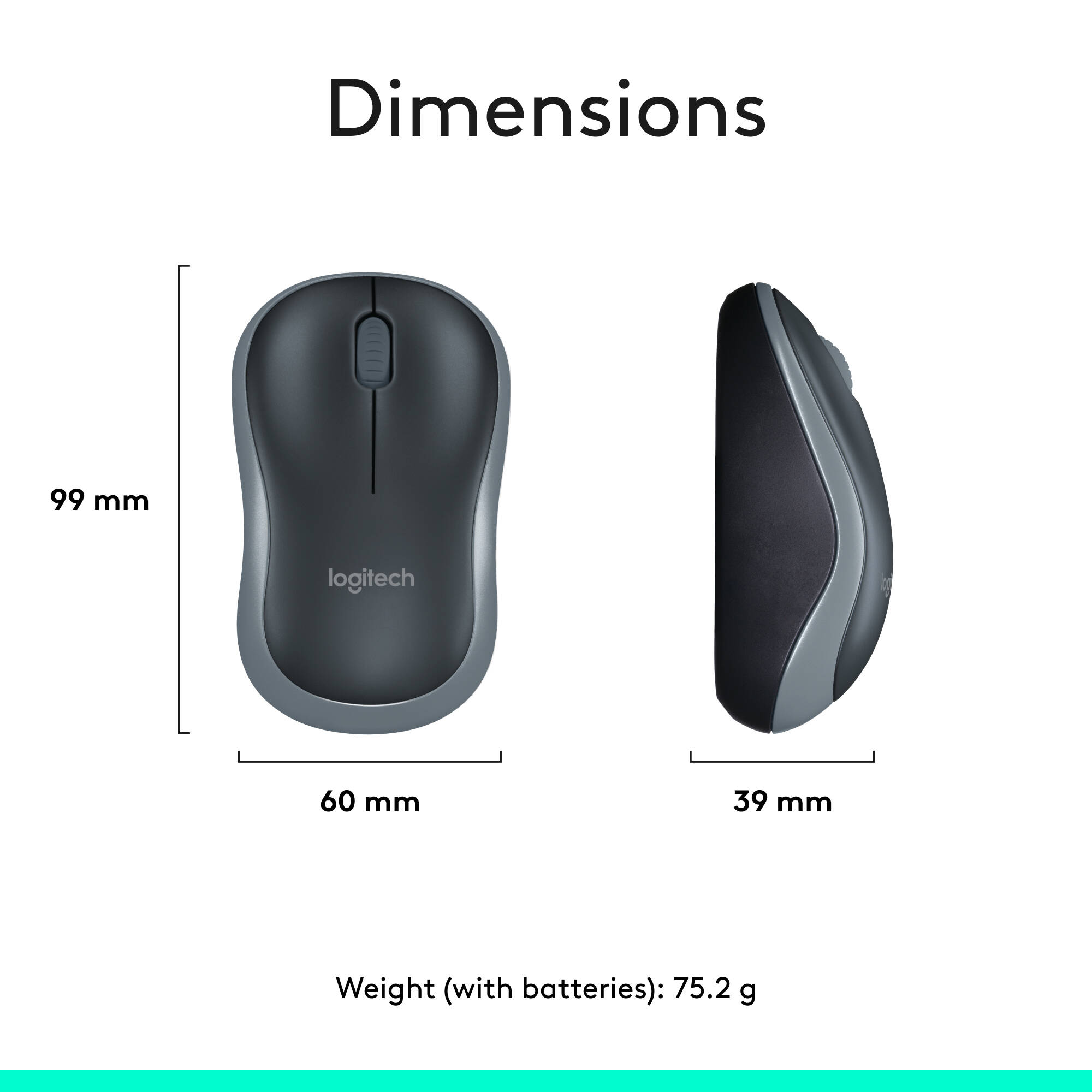 Logitech MK270 Wireless Combo keyboard and mouse with tiny USB receiver — view 9