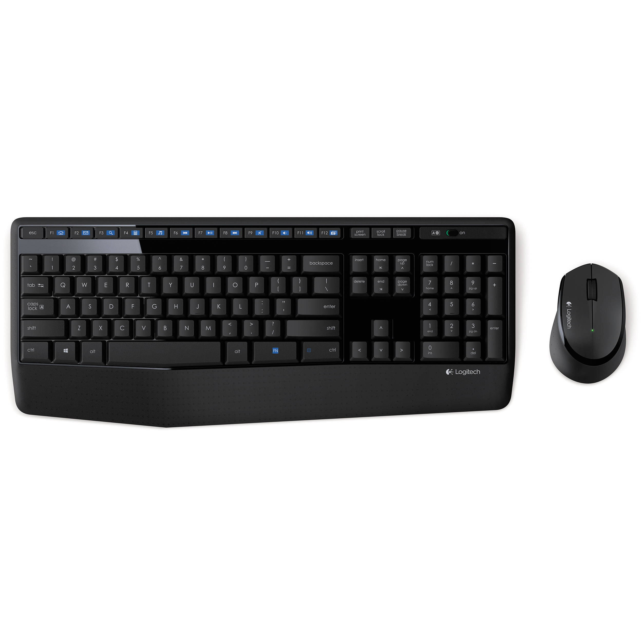 Logitech Wireless Combo MK345 full-size wireless keyboard and right-handed mouse set — view 2